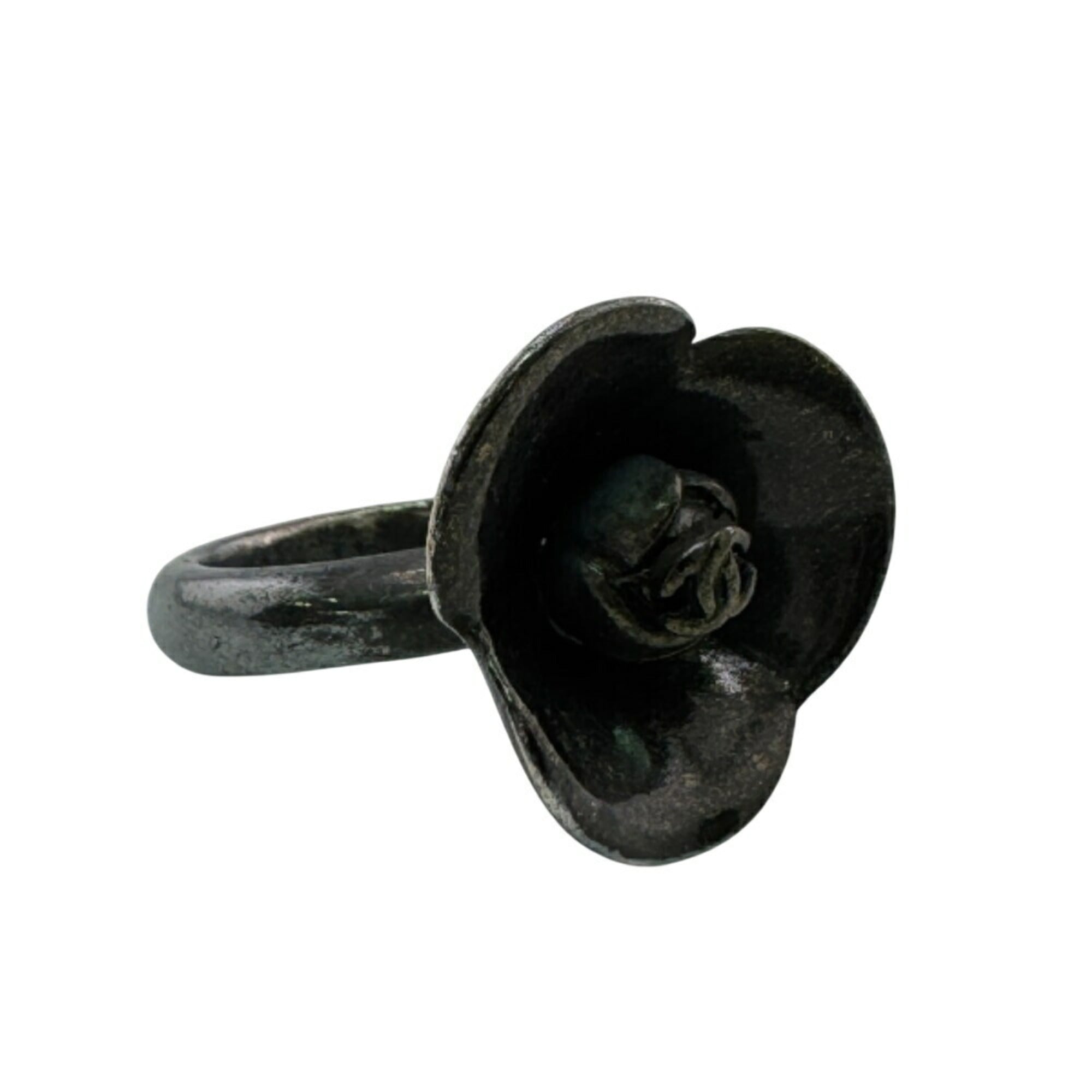 CC Logo Flower Ring Sterling Silver