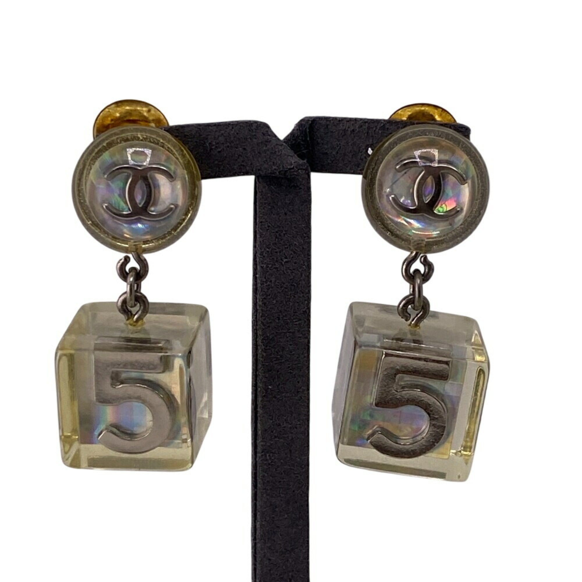 CC Logo Clip-On Earrings Sterling Silver
