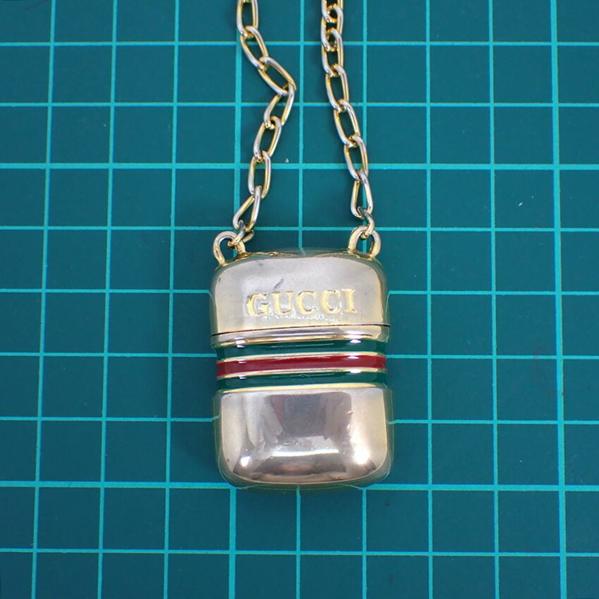 Jelly Bottle Motif Case-Shaped Pendant Necklace