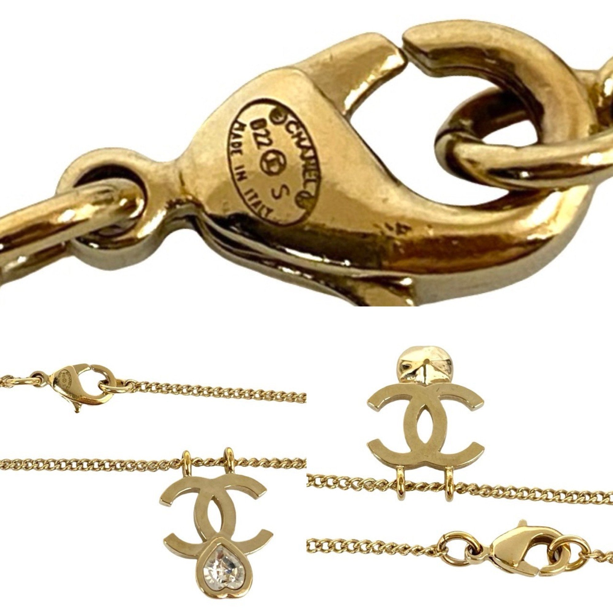 CC Logo Chain Pendant Necklace Metal