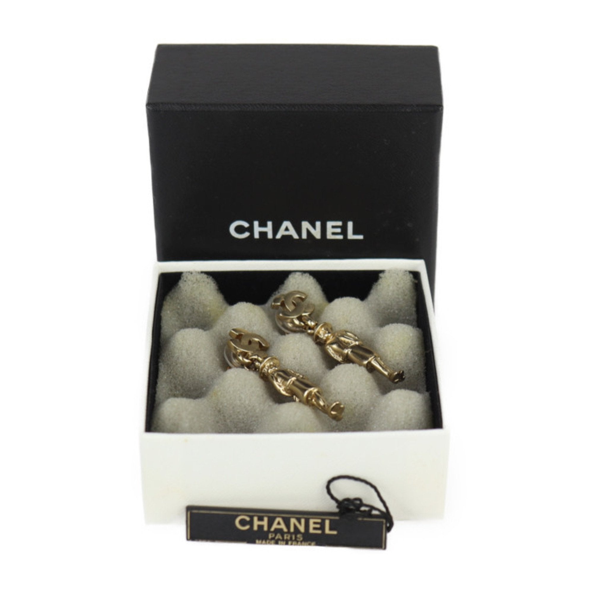 CC Logo Earrings Gold-Tone Metal Gold-Tone Metal