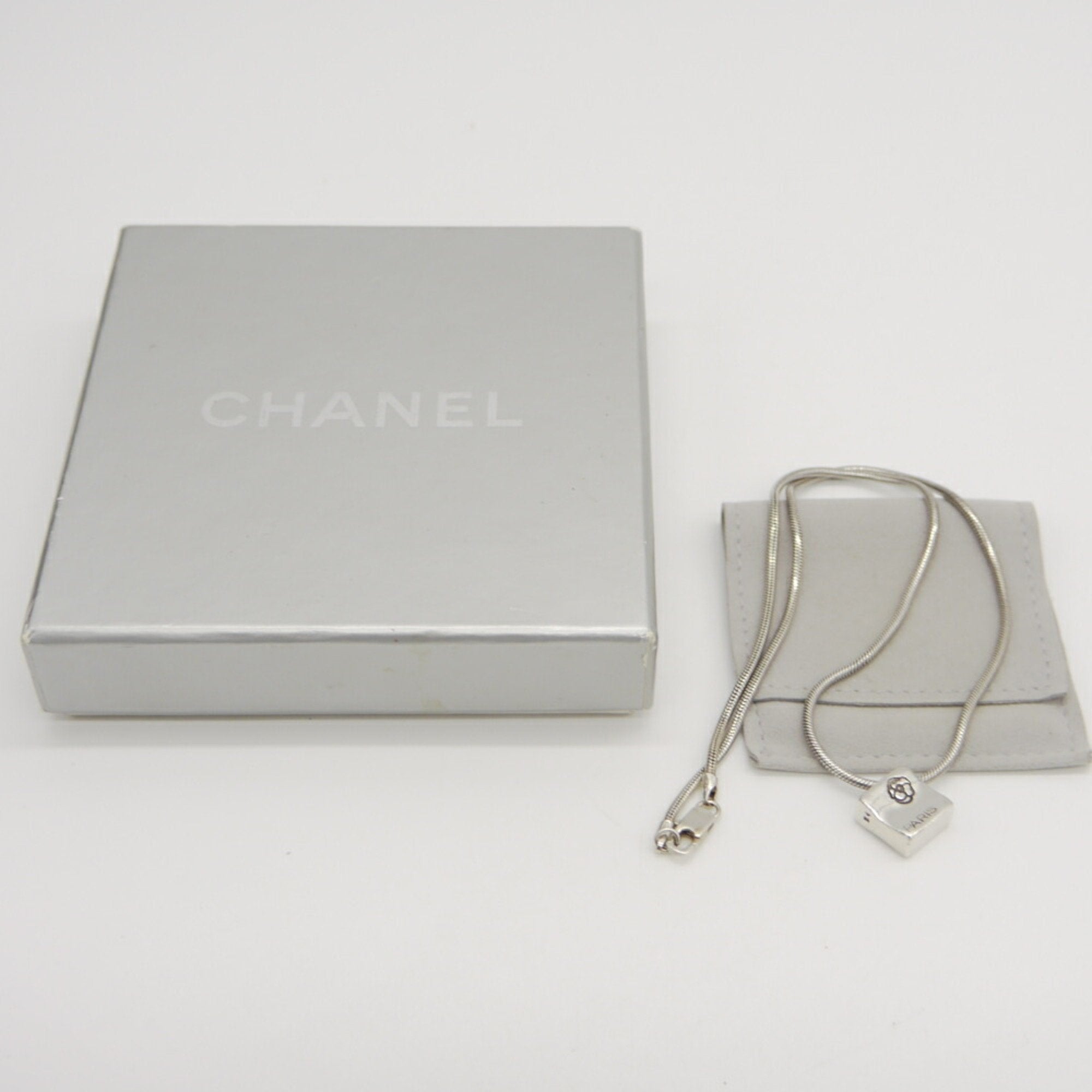 Camellia Pendant Necklace Sterling Silver