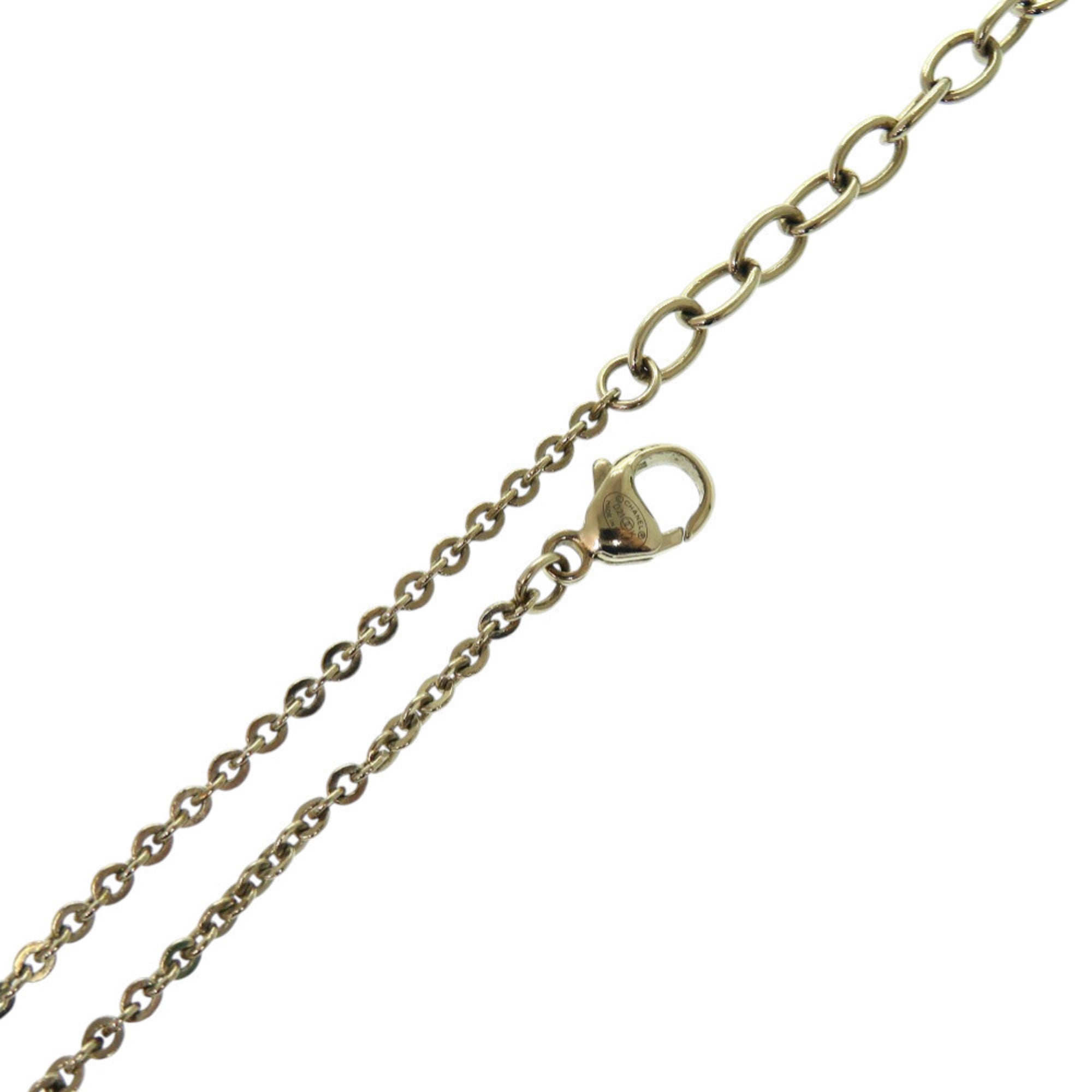 CC Logo Ball Pendant Necklace Gold-Tone Metal