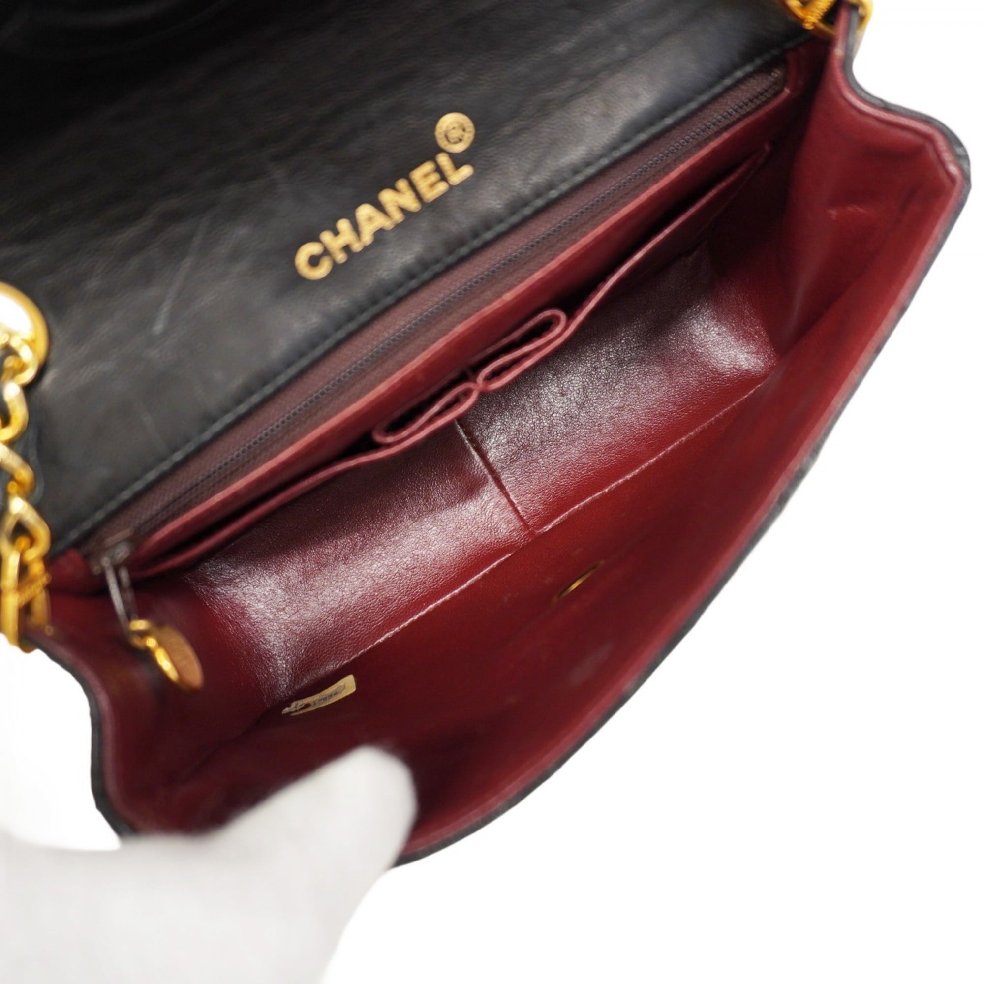 Vintage Square Classic Flap Bag Quilted Lambskin Small