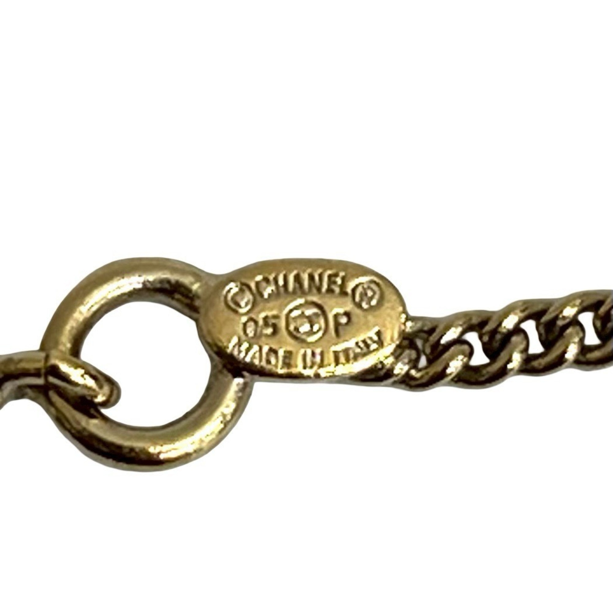 CC Logo Chain Pendant Necklace Metal