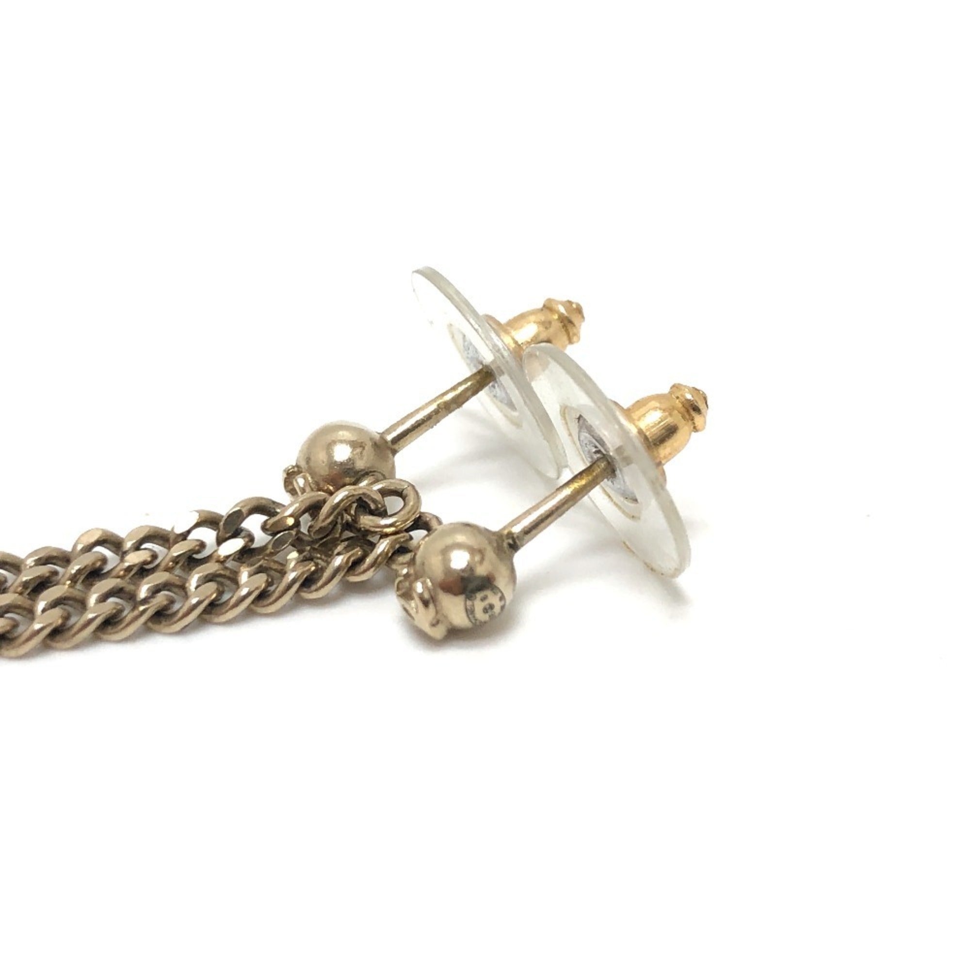 Earrings Pearl Gold-Tone Metal