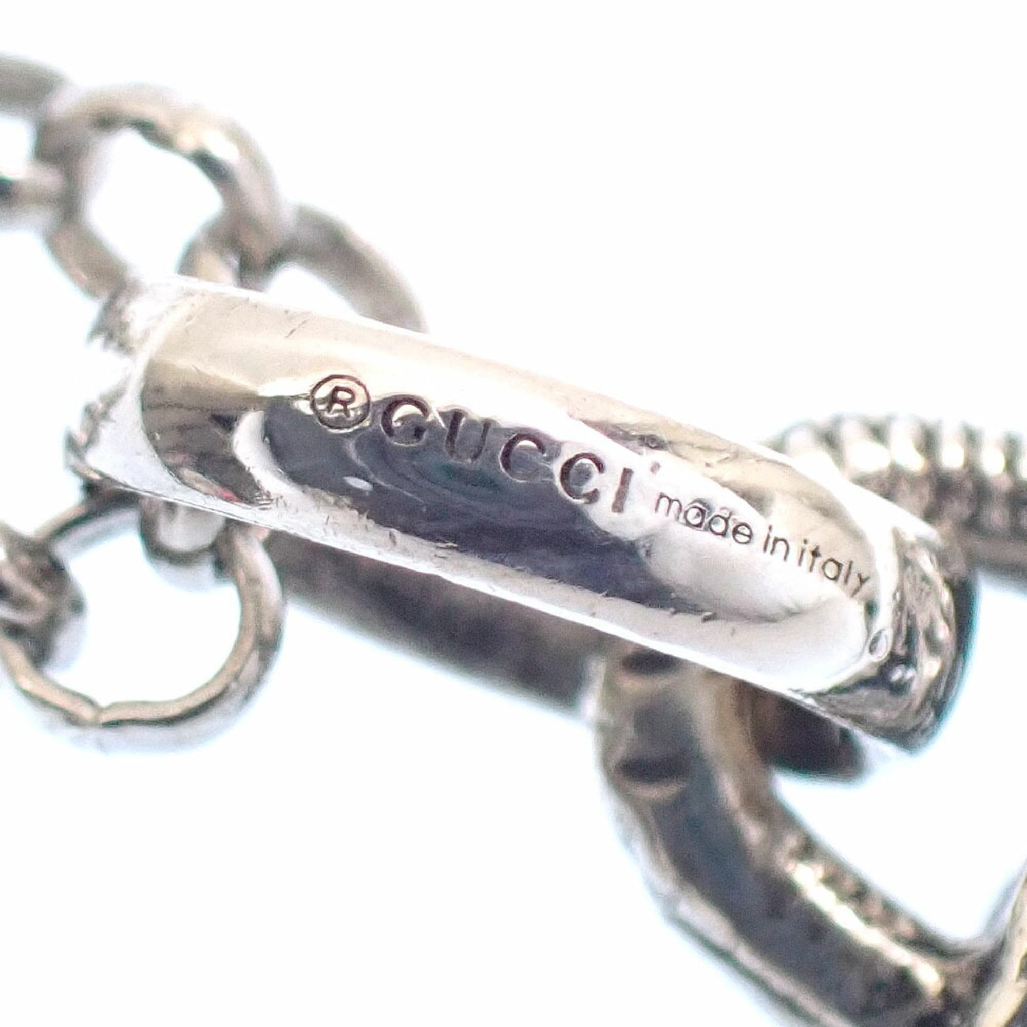 Interlocking G Pendant Necklace Sterling Silver