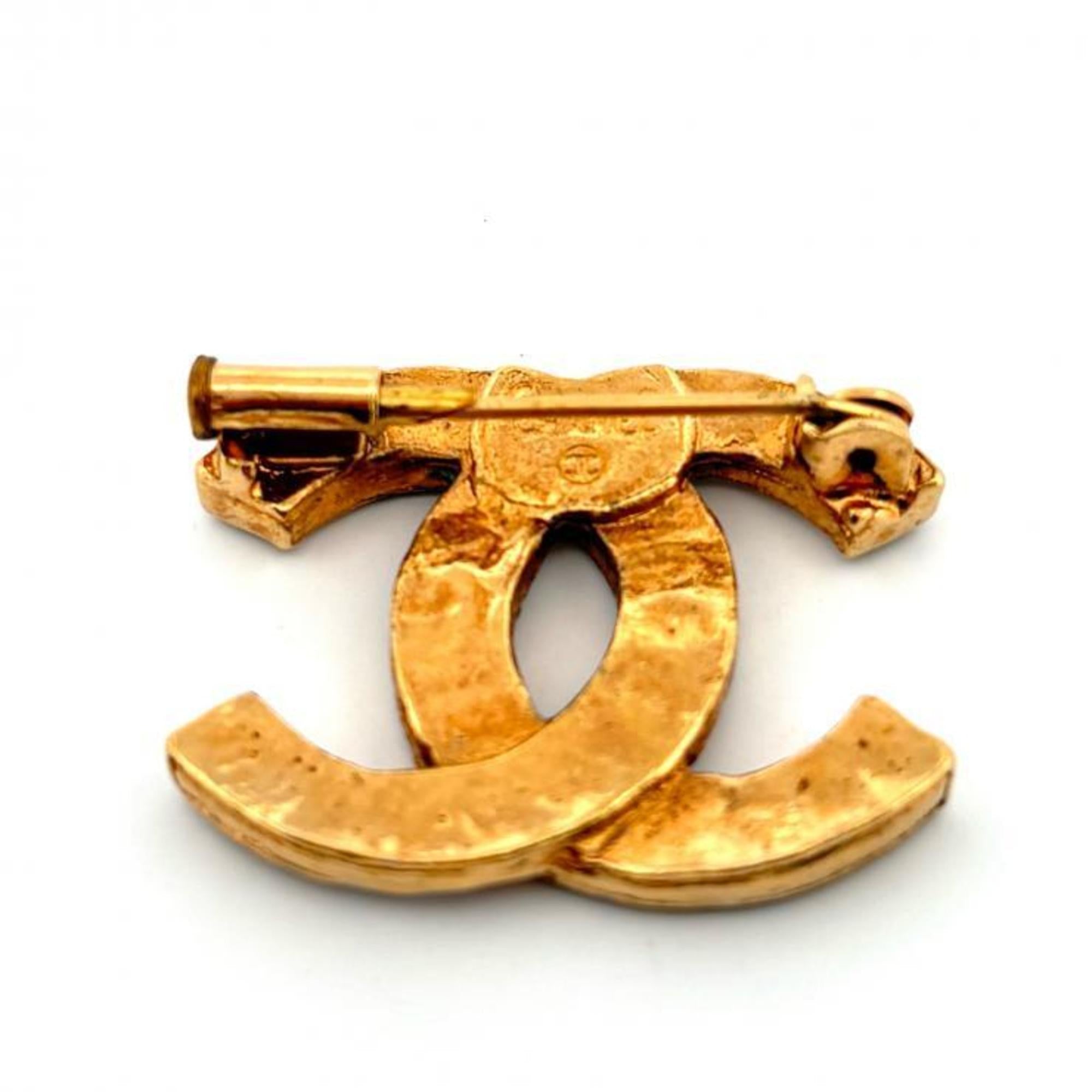 CC Logo Brooch Metal