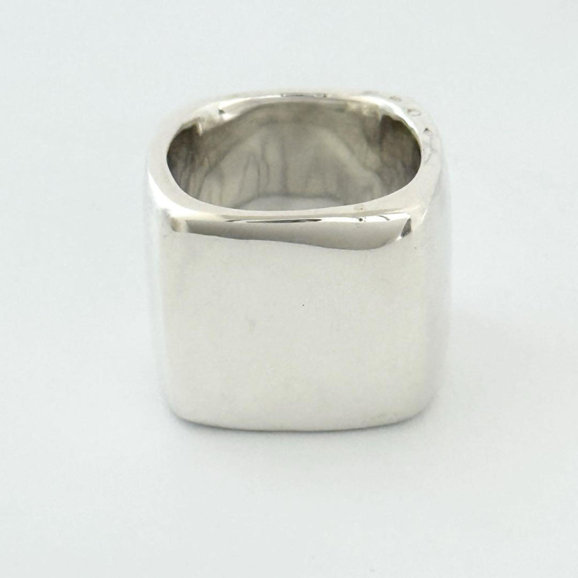 Vintage Wide Square Band Ring Sterling Silver