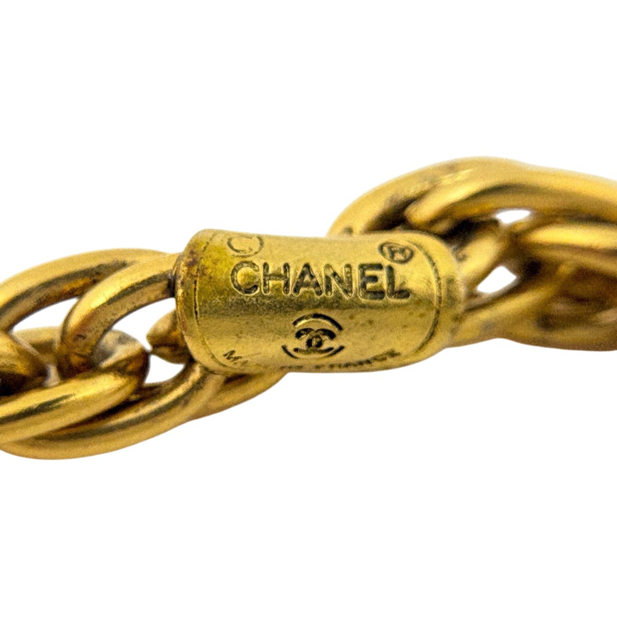 CC Logo Medal Pendant Necklace Metal