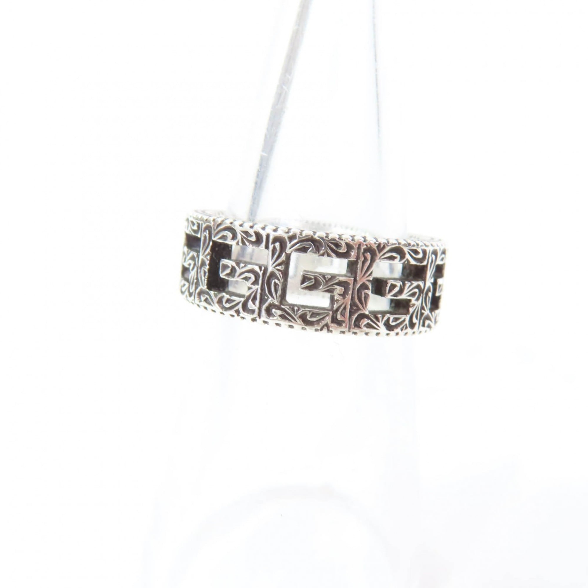 Arabesque Square G Band Ring Sterling Silver