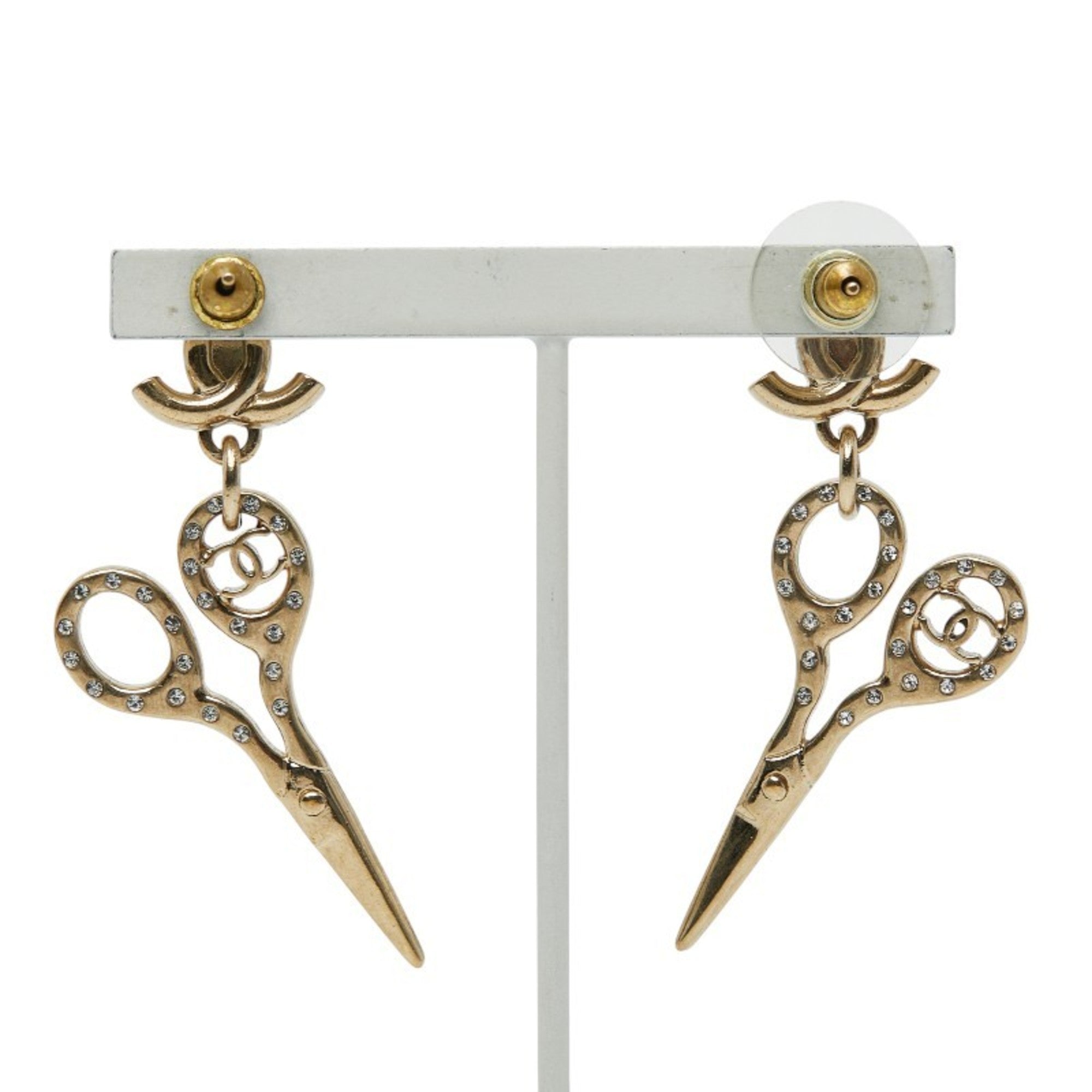 CC Logo Turnlock Earrings Metal Gold-Tone Metal