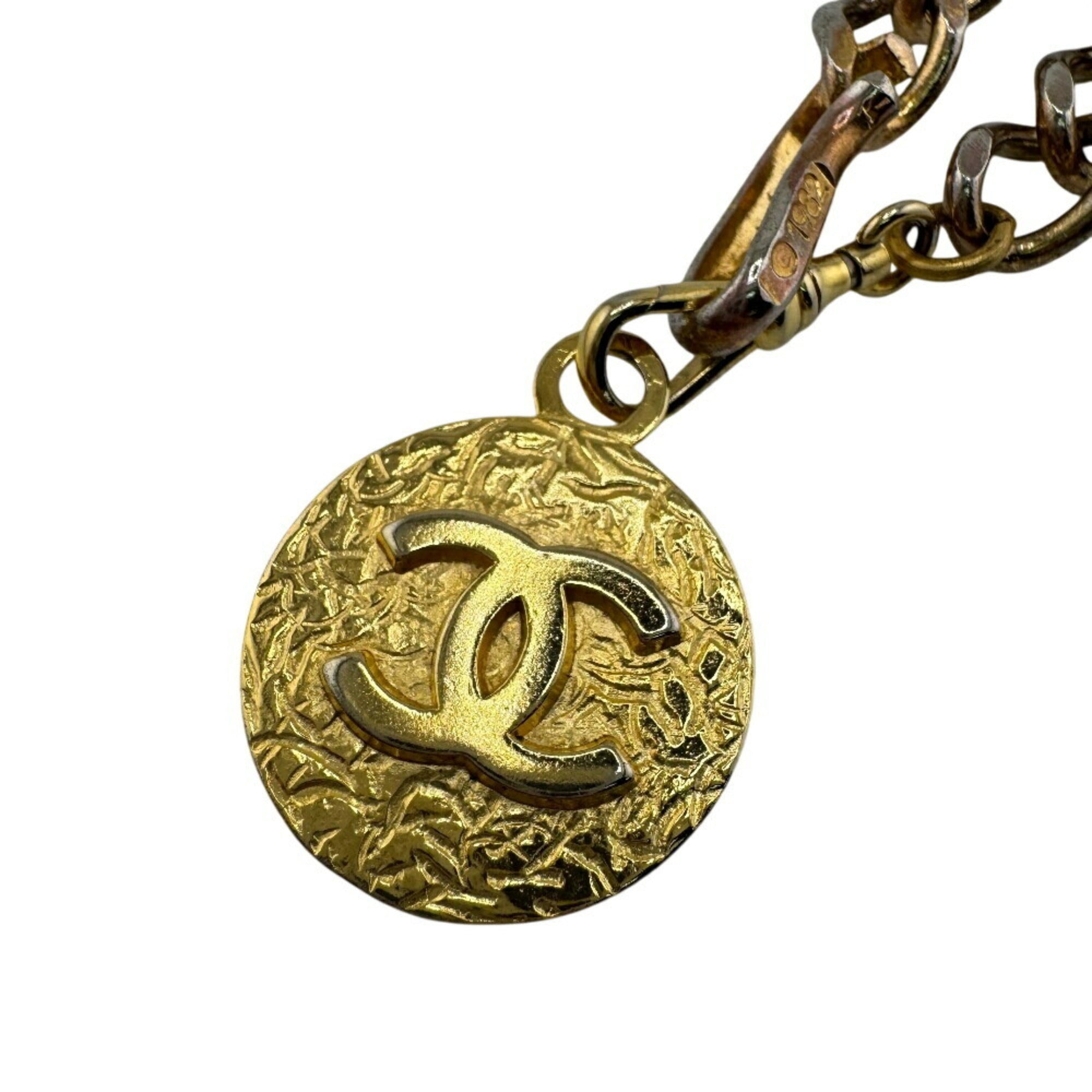 CC Logo Chain Pendant Necklace Metal