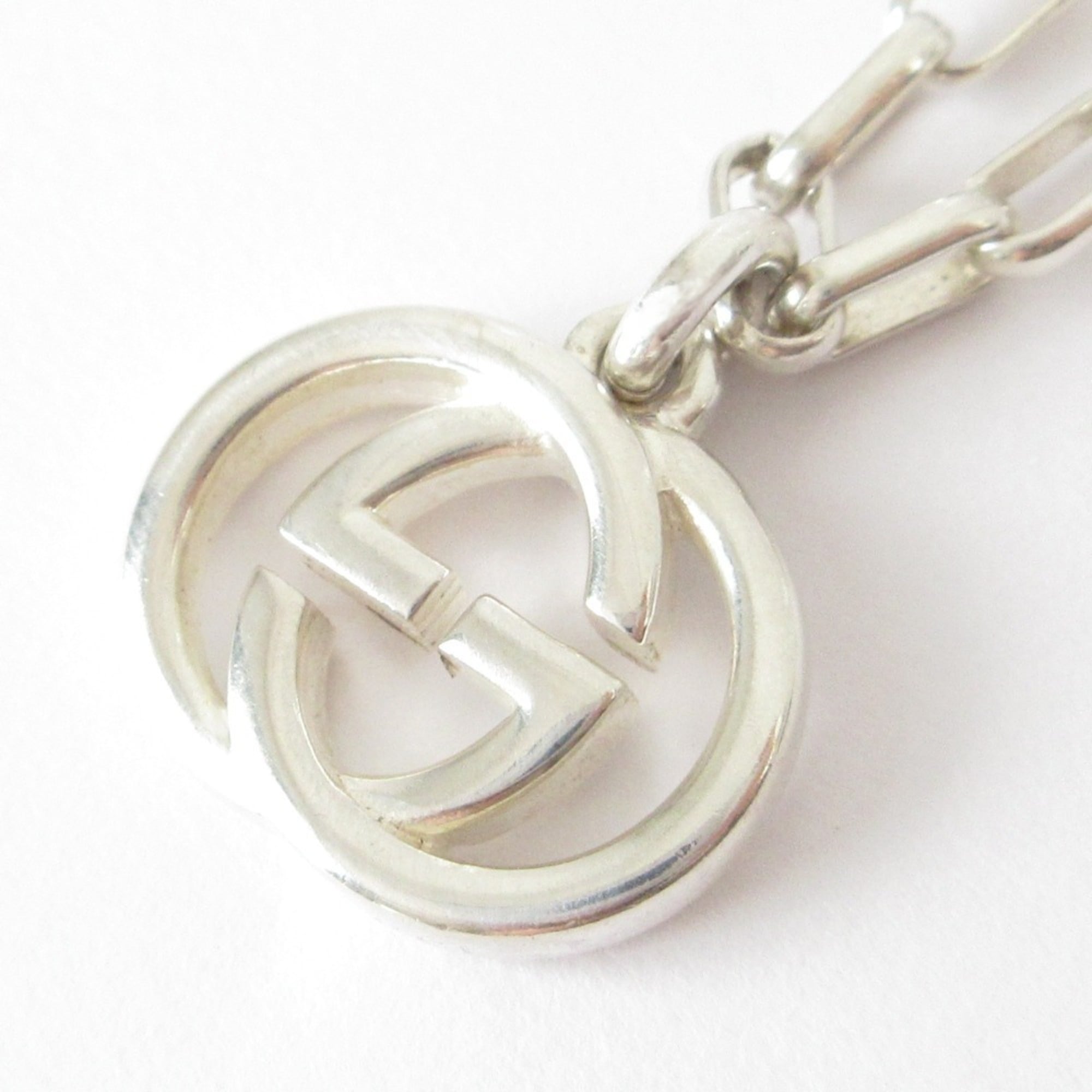 GG Interlocking Chain Bracelet Sterling Silver 19cm