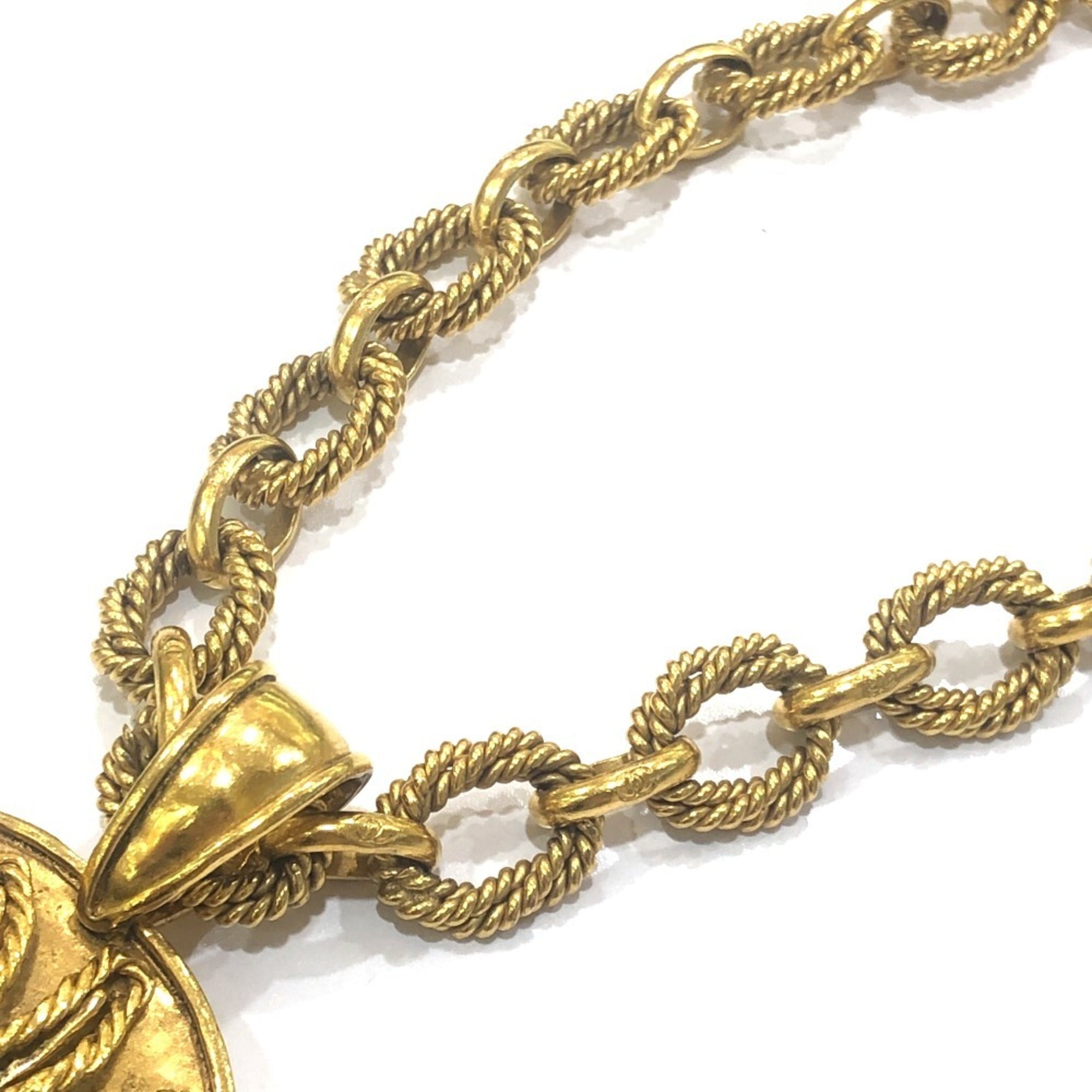CC Logo Chain Pendant Necklace Metal