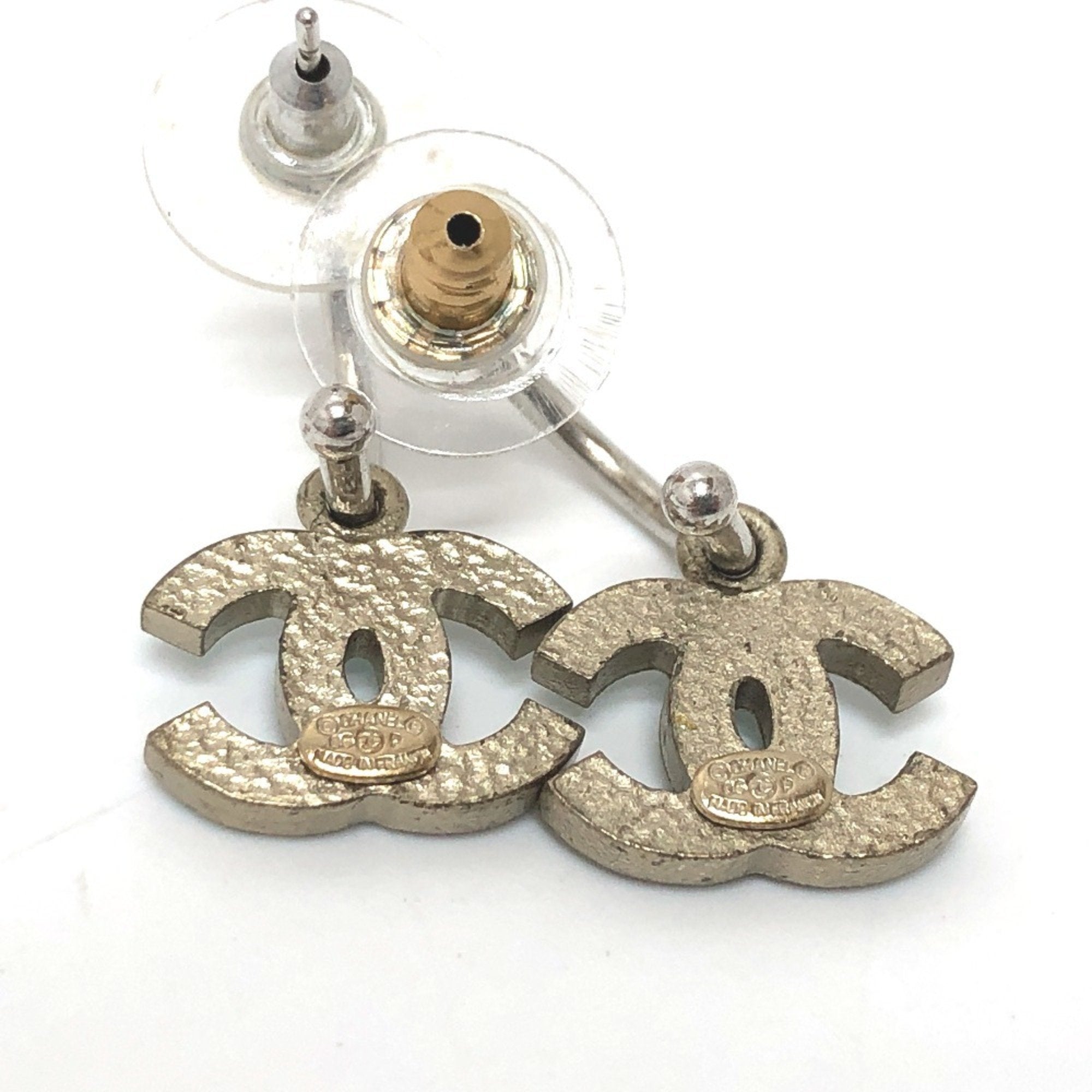 CC Logo Earrings Silver-Tone Metal Silver-Tone Metal