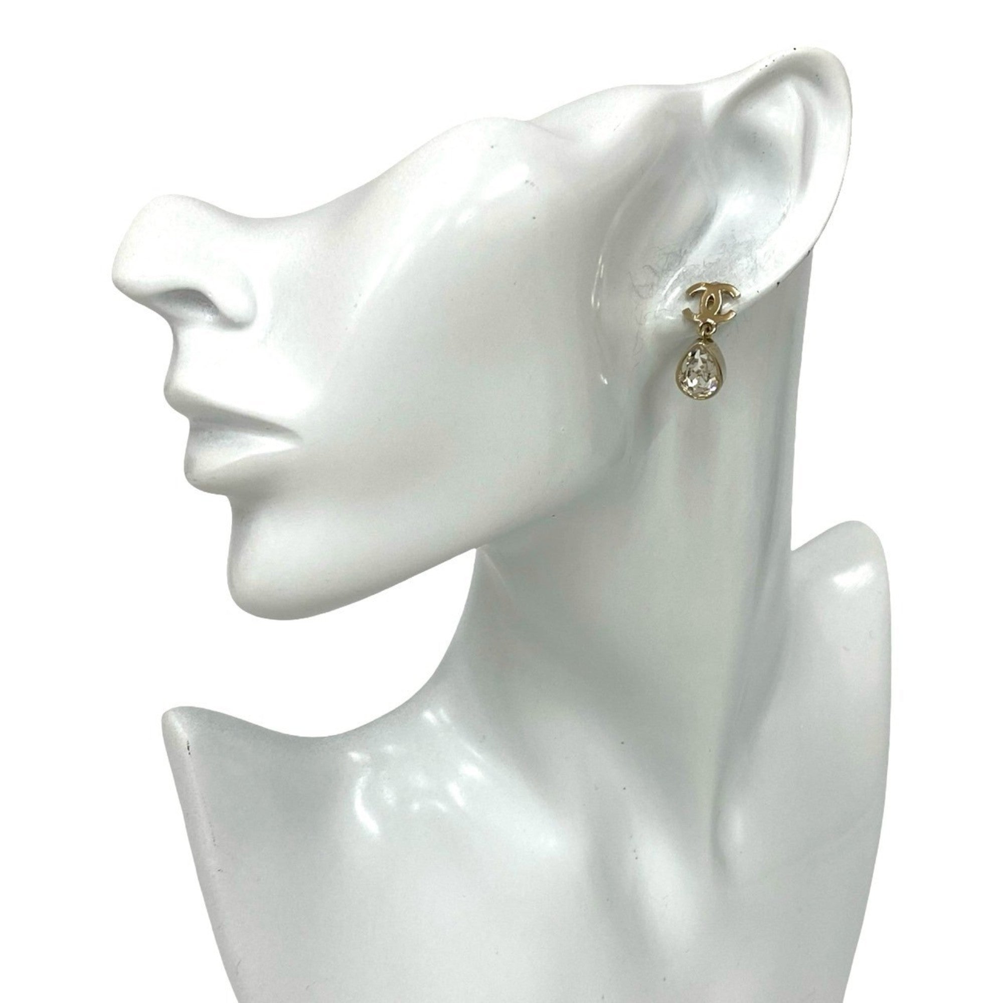 CC Logo Earrings Metal Gold-Tone Metal