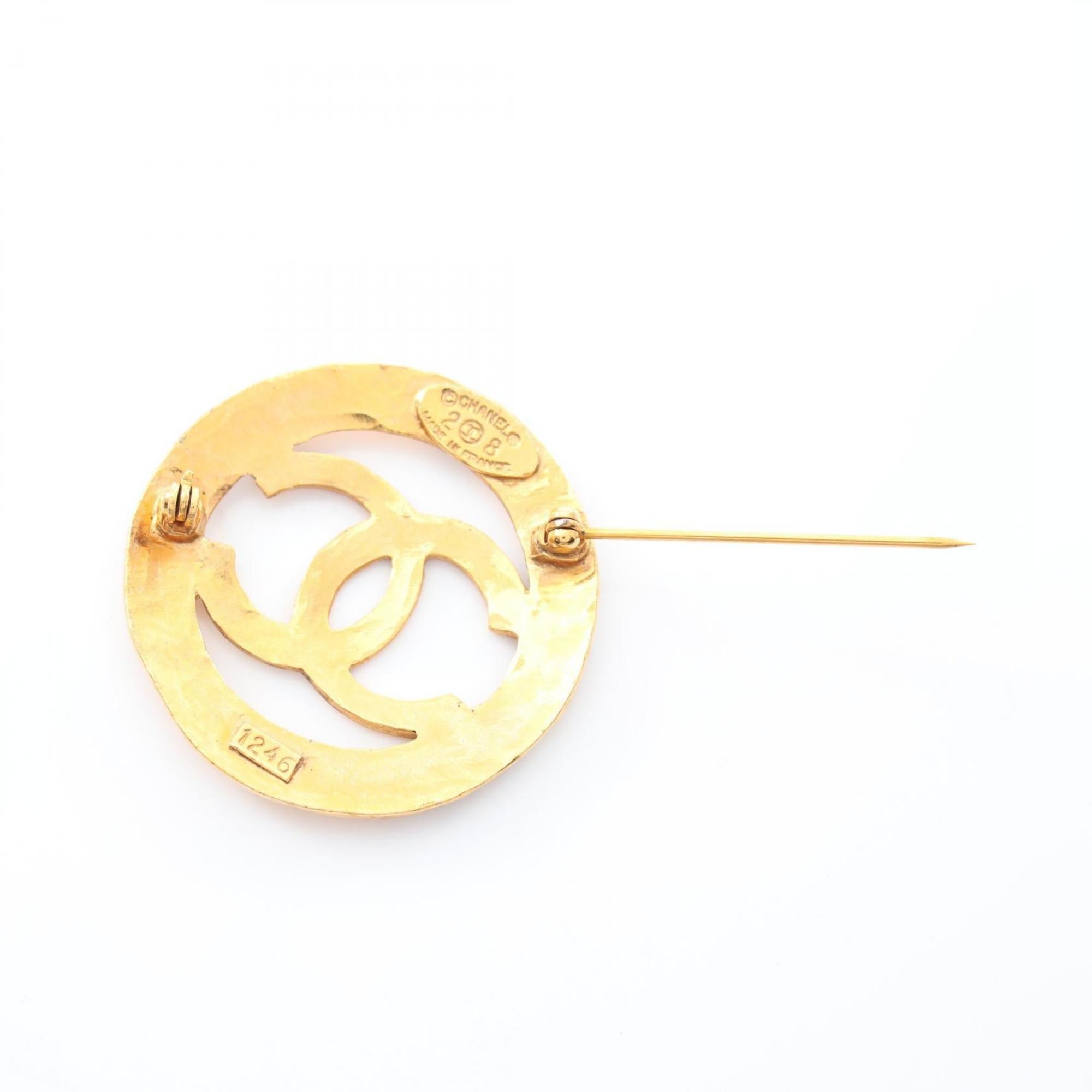 CC Logo Brooch Metal