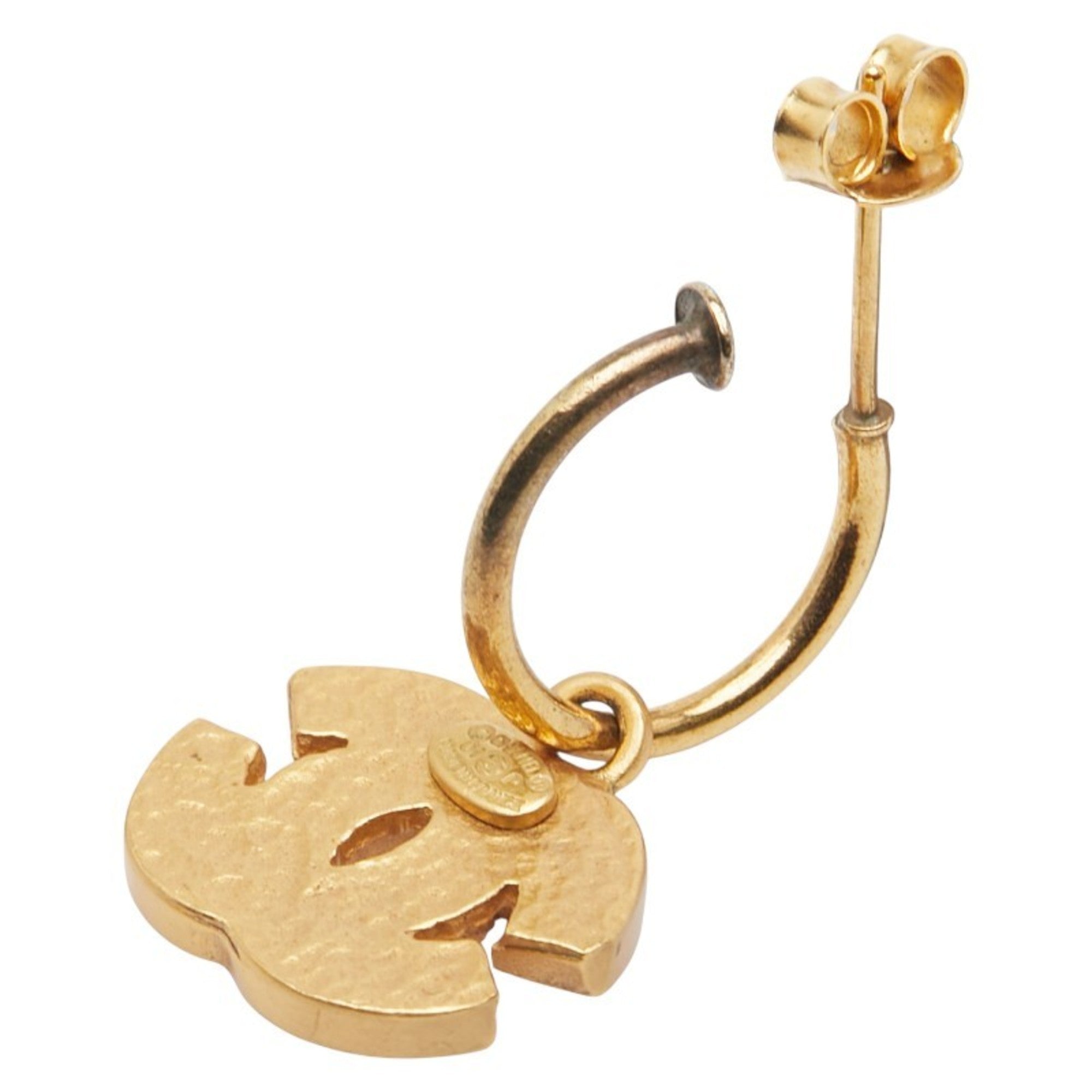 CC Logo Single Earring Metal Gold-Tone Metal