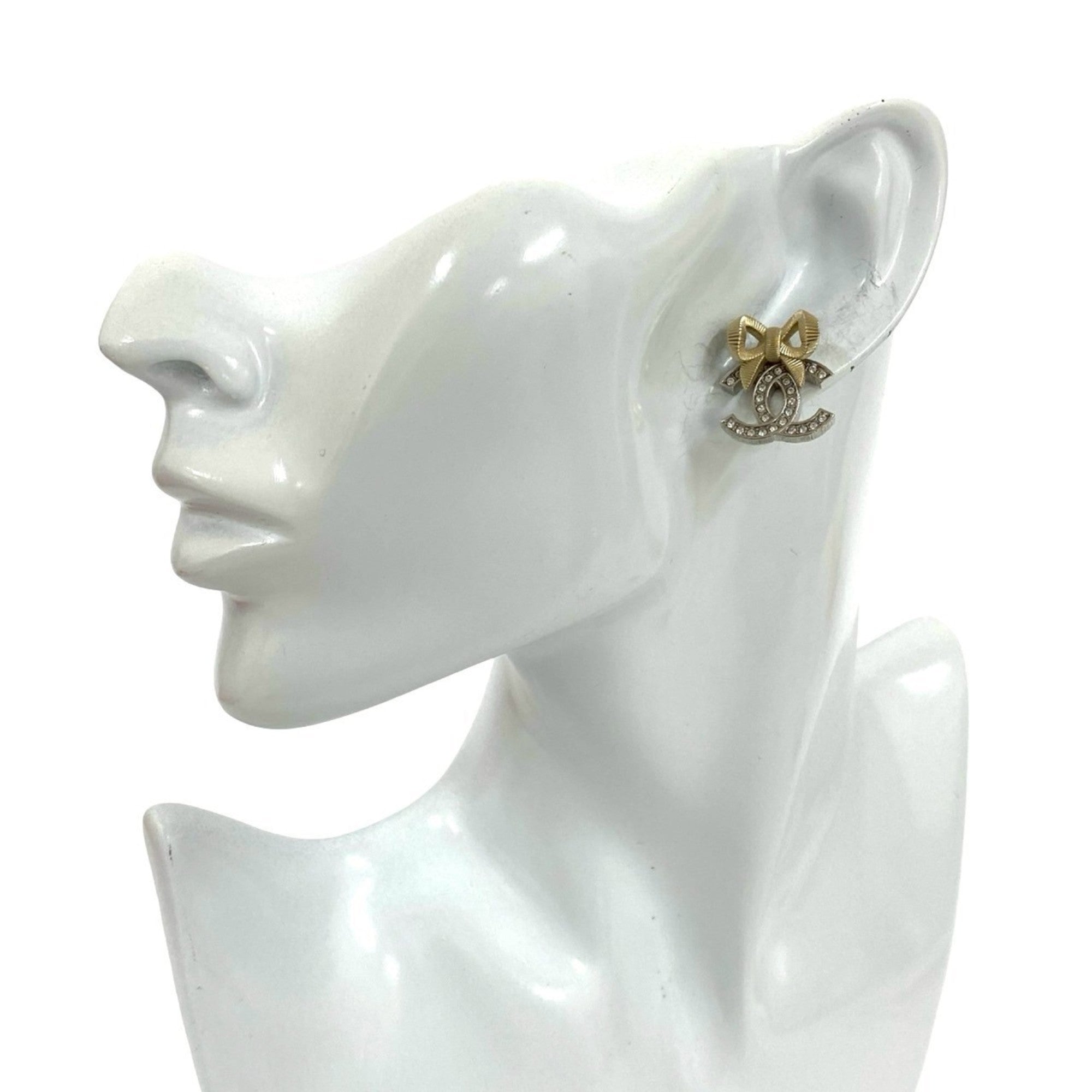 CC Logo Earrings Sterling Silver Gold-Tone Metal