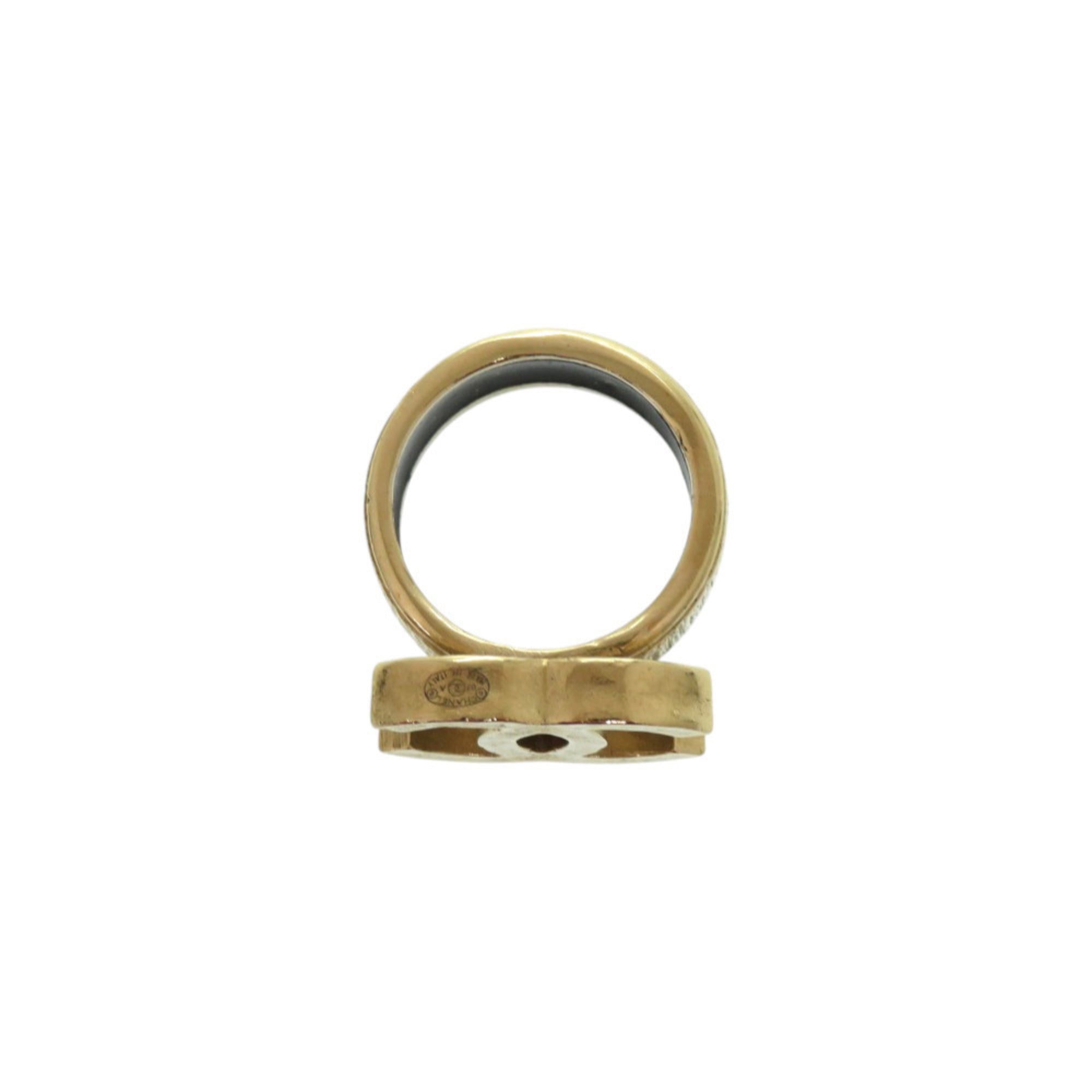 CC Logo Ring Gold-Tone Metal