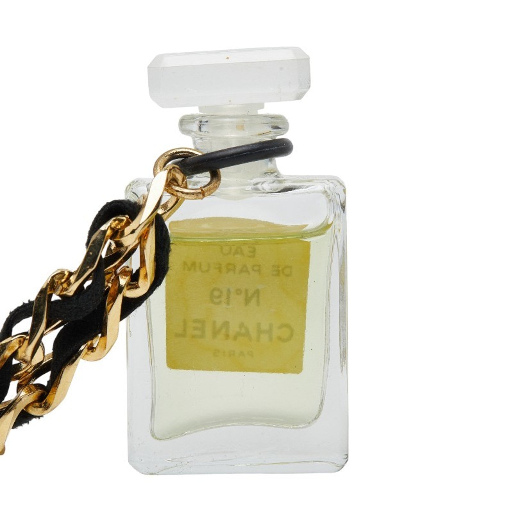Fragrance Eau de Parfum Pendant Necklace Glass and Leather and Metal