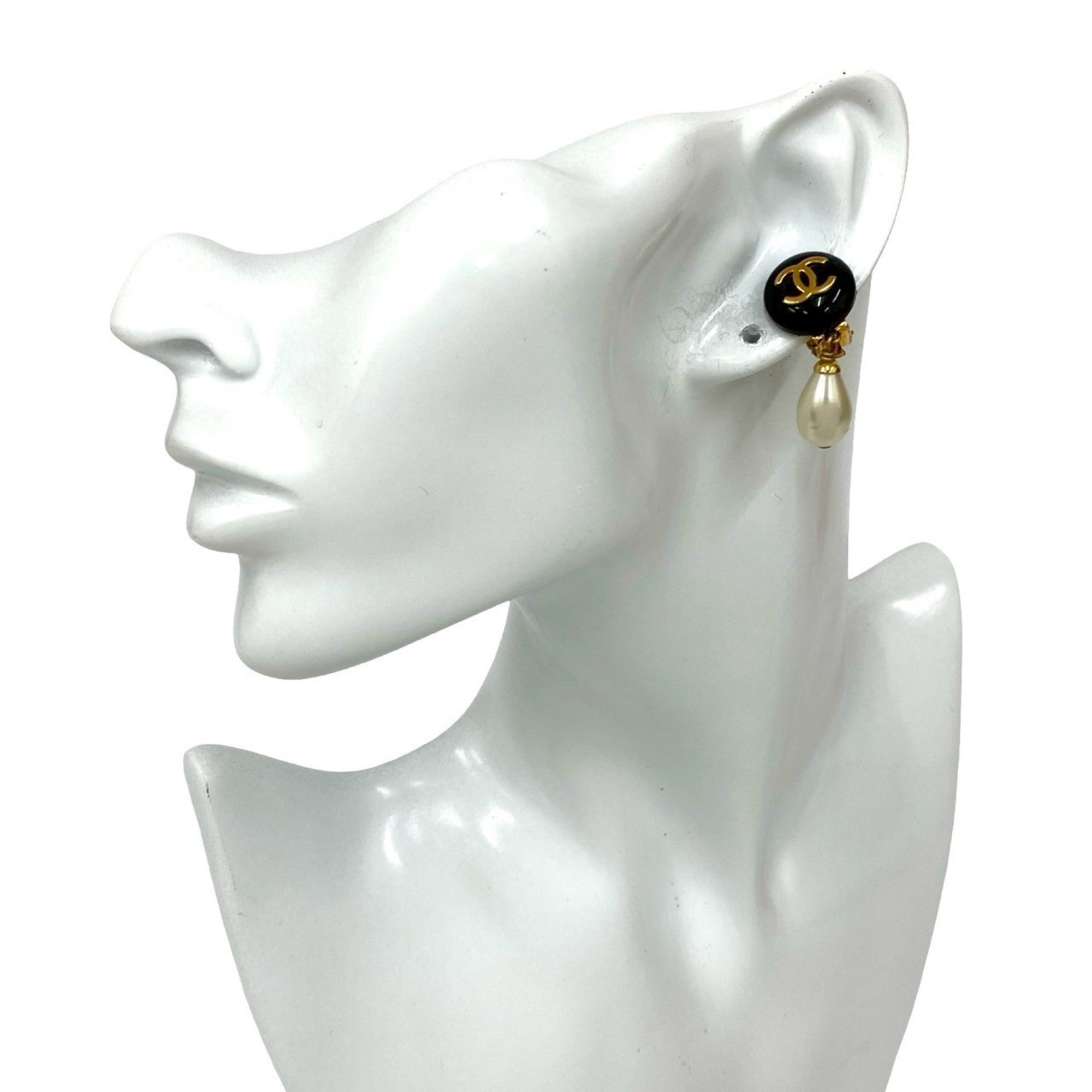 CC Logo Clip-On Earrings Metal