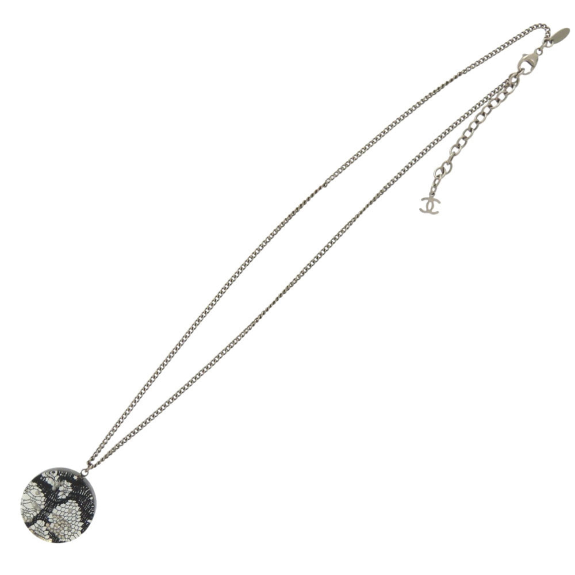 CC Logo Pendant Necklace Sterling Silver