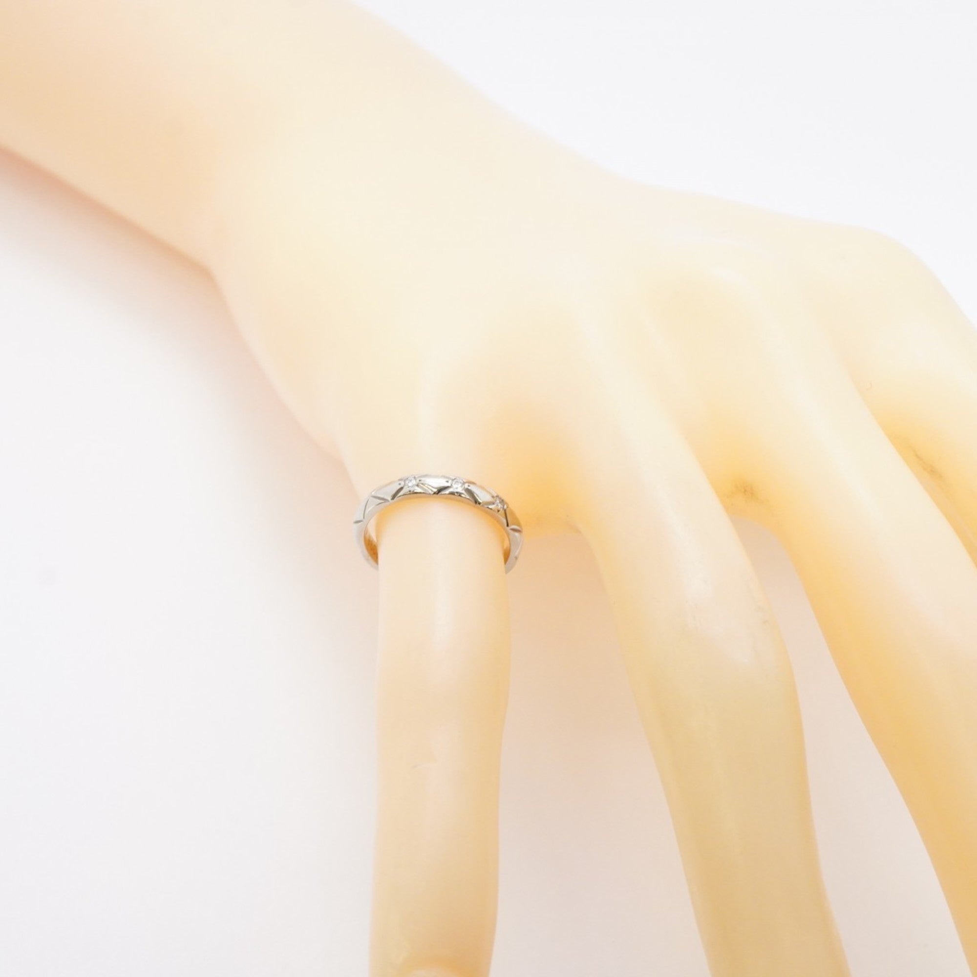 Matelasse Ring Platinum with Diamond