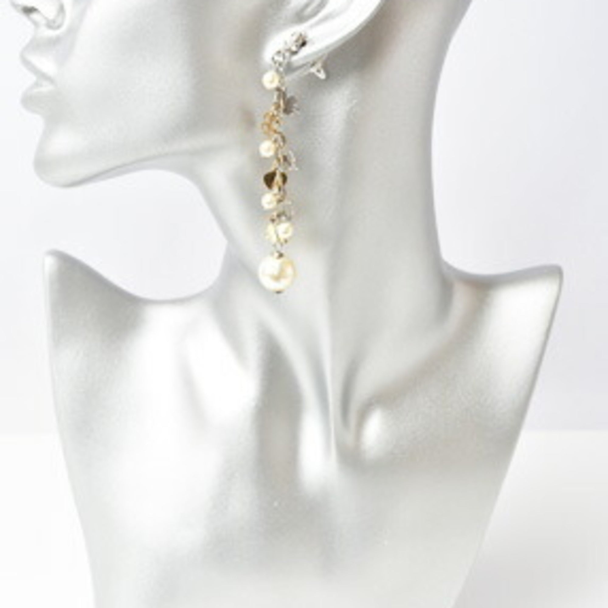 Pearl Earrings Metal and Artificial Pearl