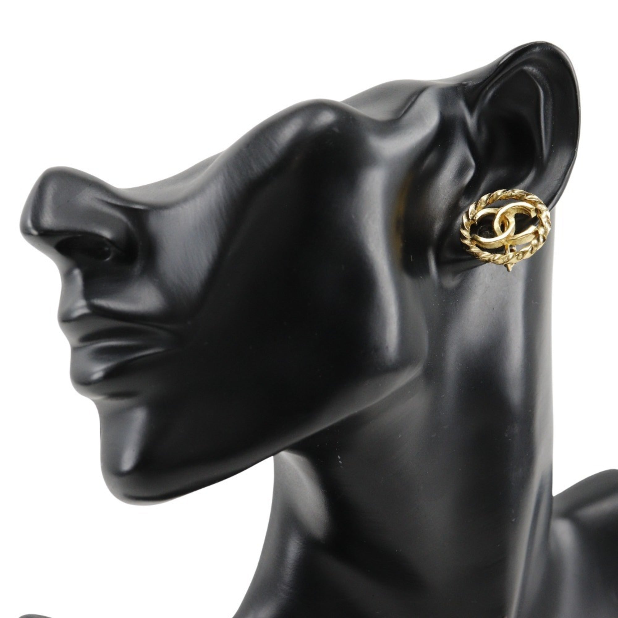 CC Logo Clip-On Earrings Metal