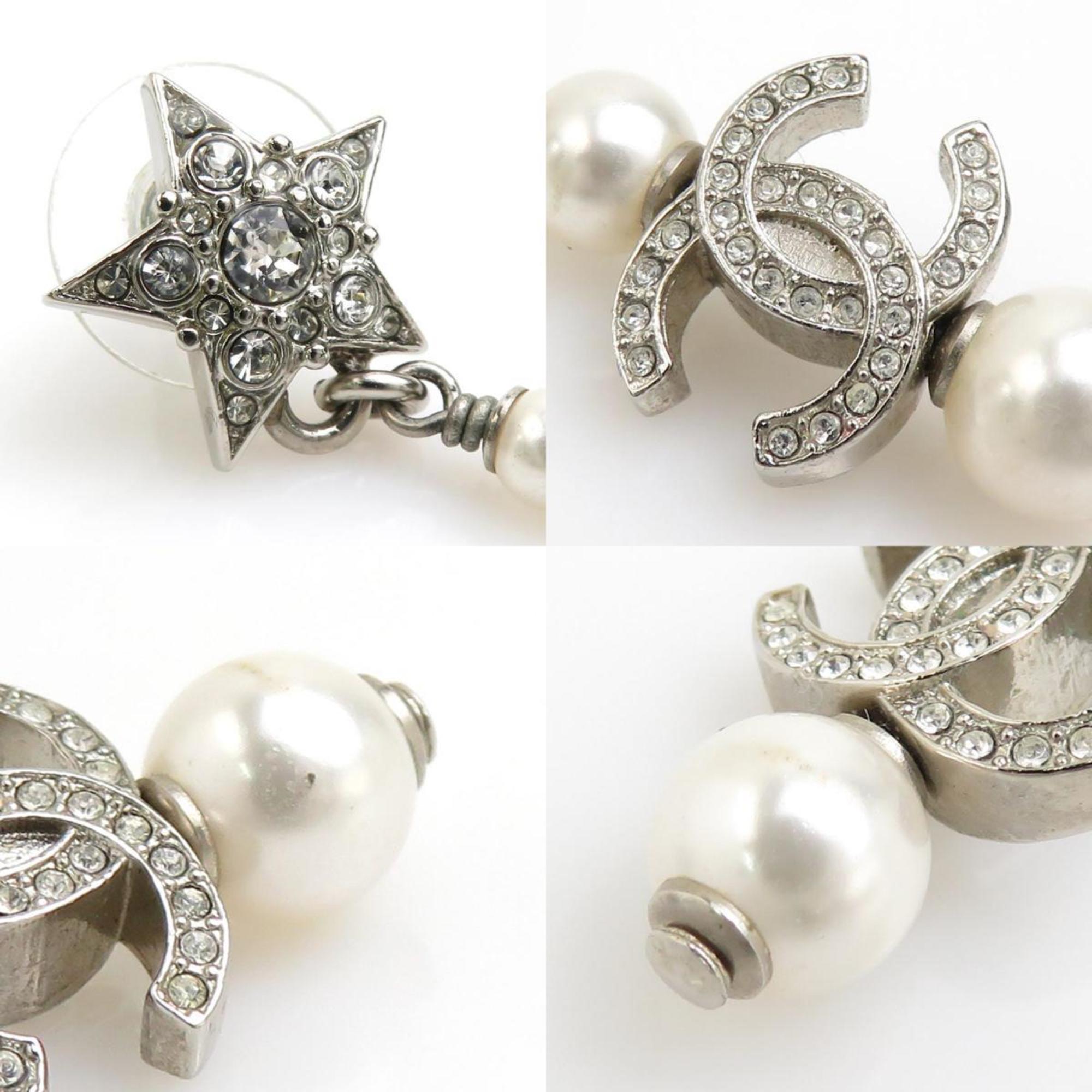 Earrings Pearl Silver-Tone Metal