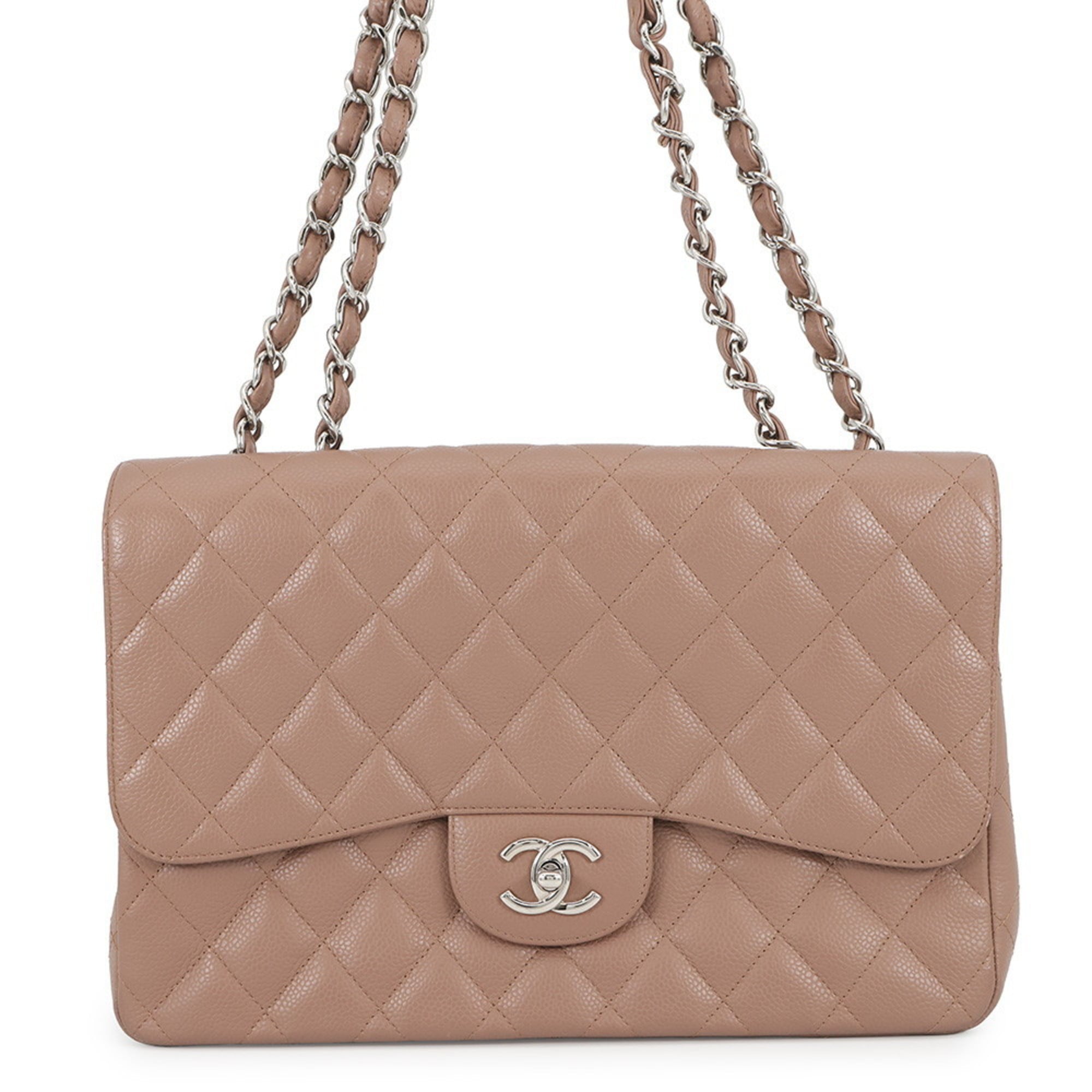 Classic Single Flap Bag Quilted Caviar Jumbo