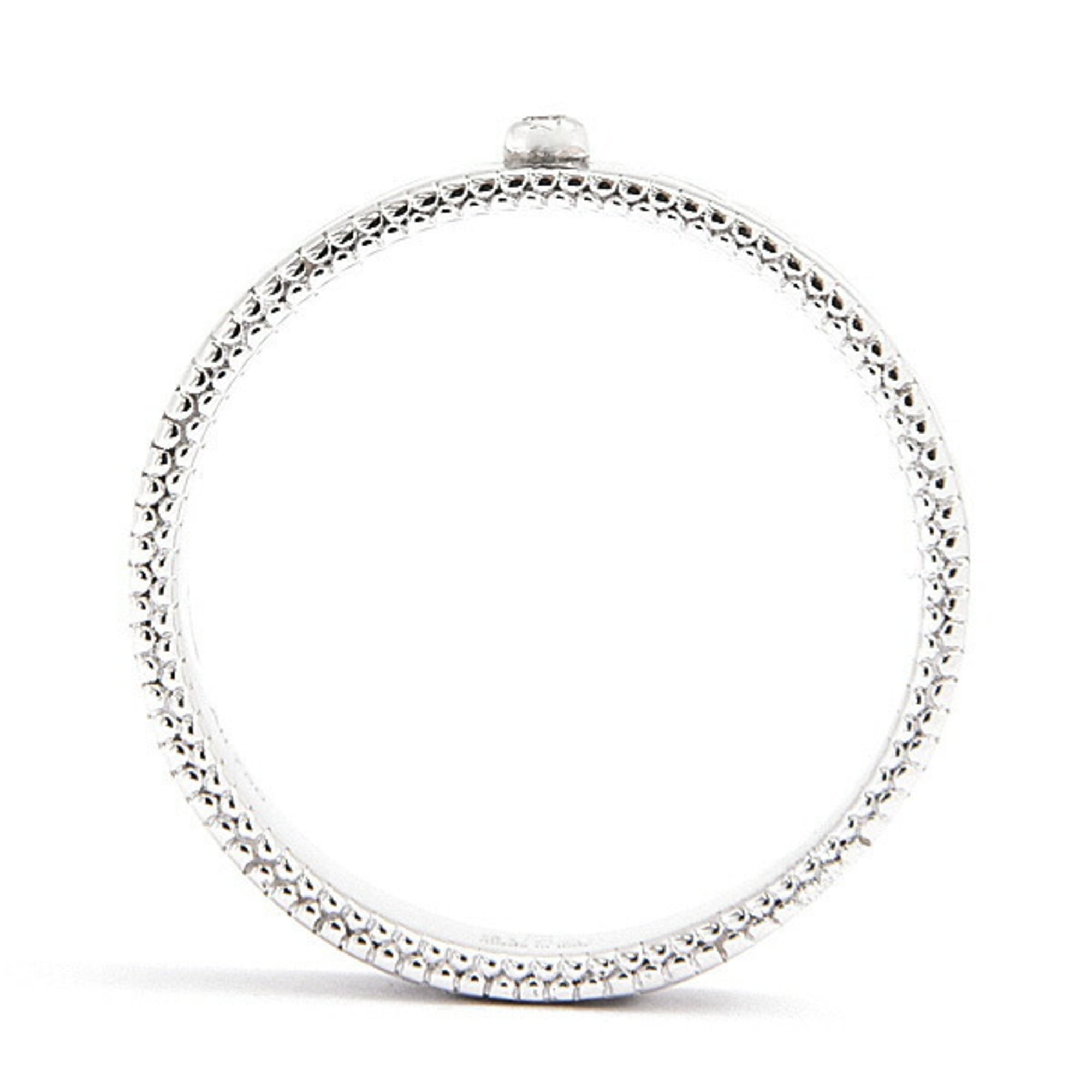 Band Ring Enamel and 18K White Gold With Diamond