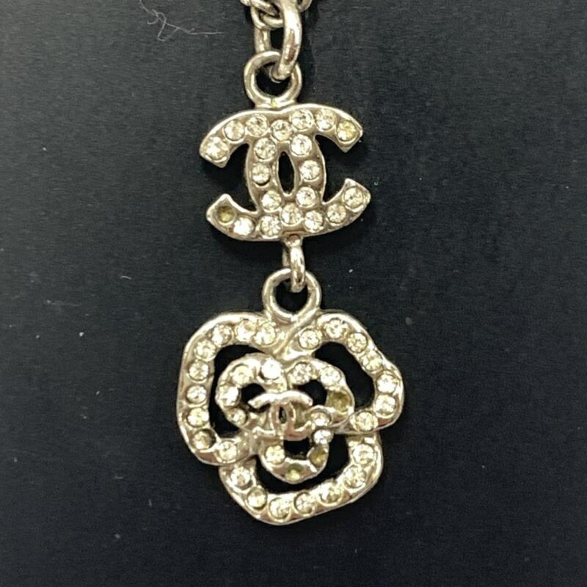 CC Logo Pendant Necklace Metal