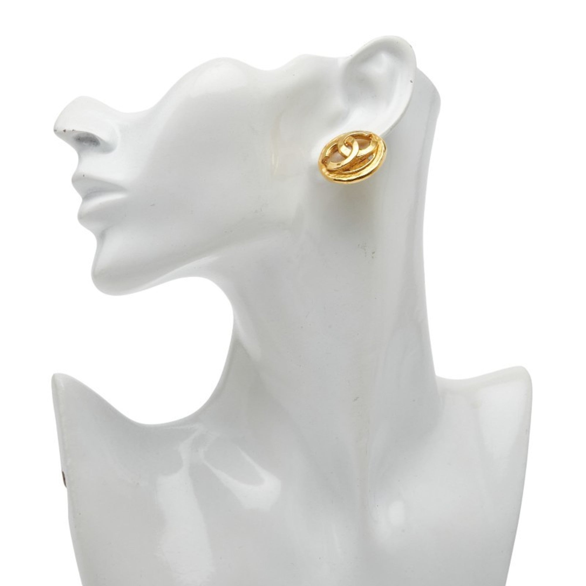 CC Logo Clip-On Earrings Metal