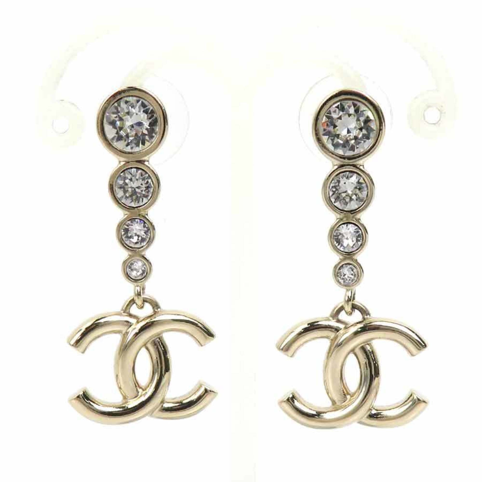 CC Logo Earrings Gold-Tone Metal