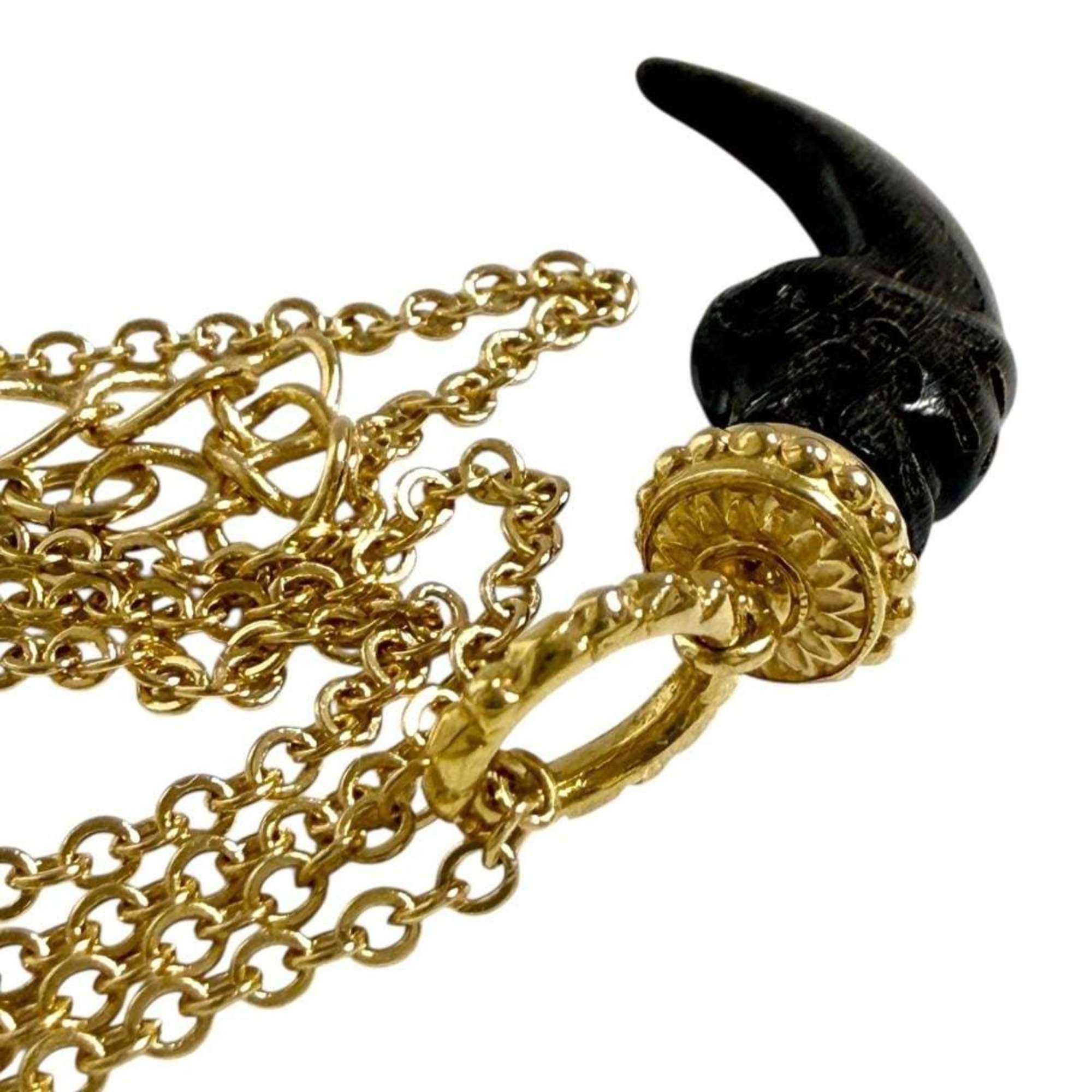 Pendant Necklace Metal and 18K Yellow Gold