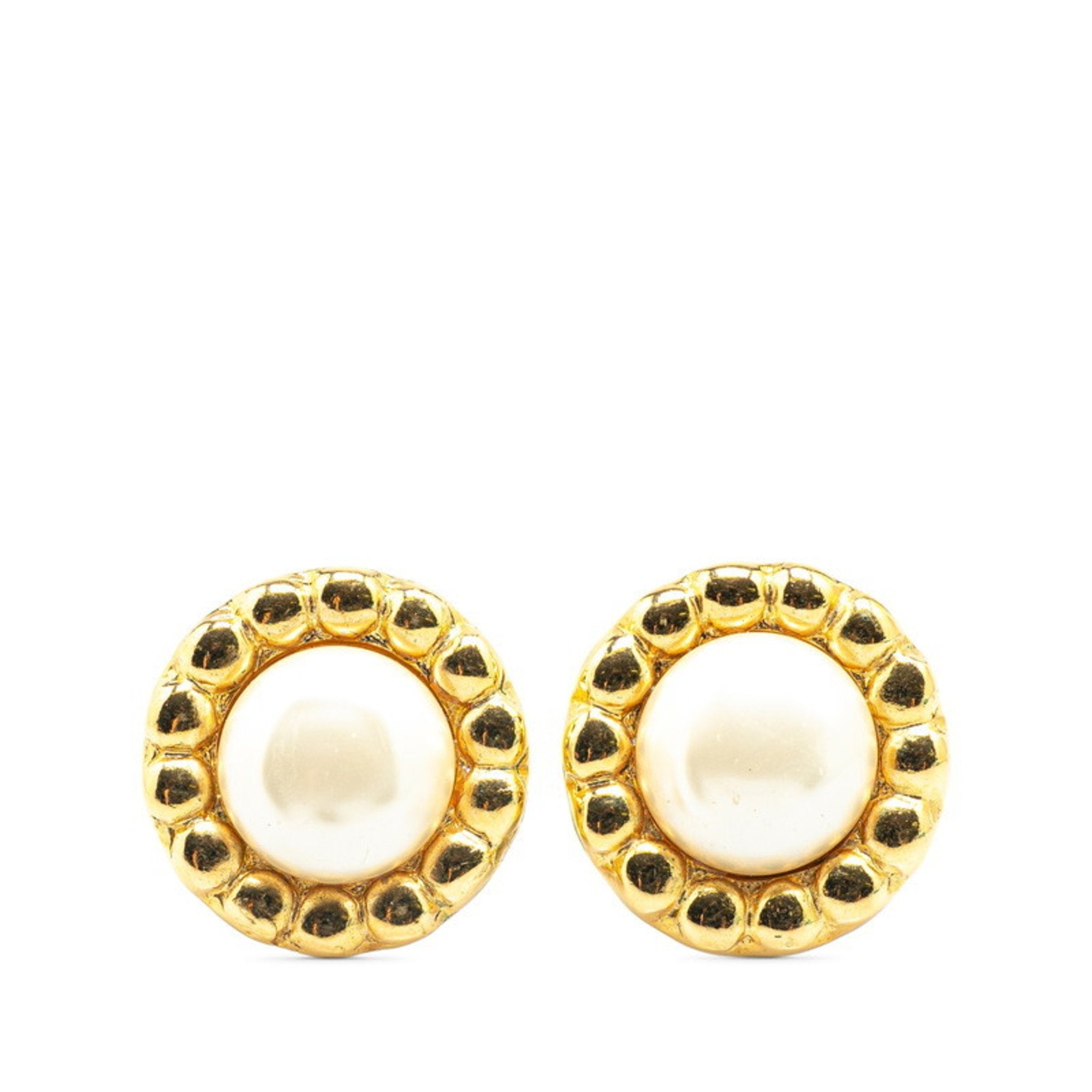 Clip-On Earrings Pearl Clip-On 18K Yellow Gold