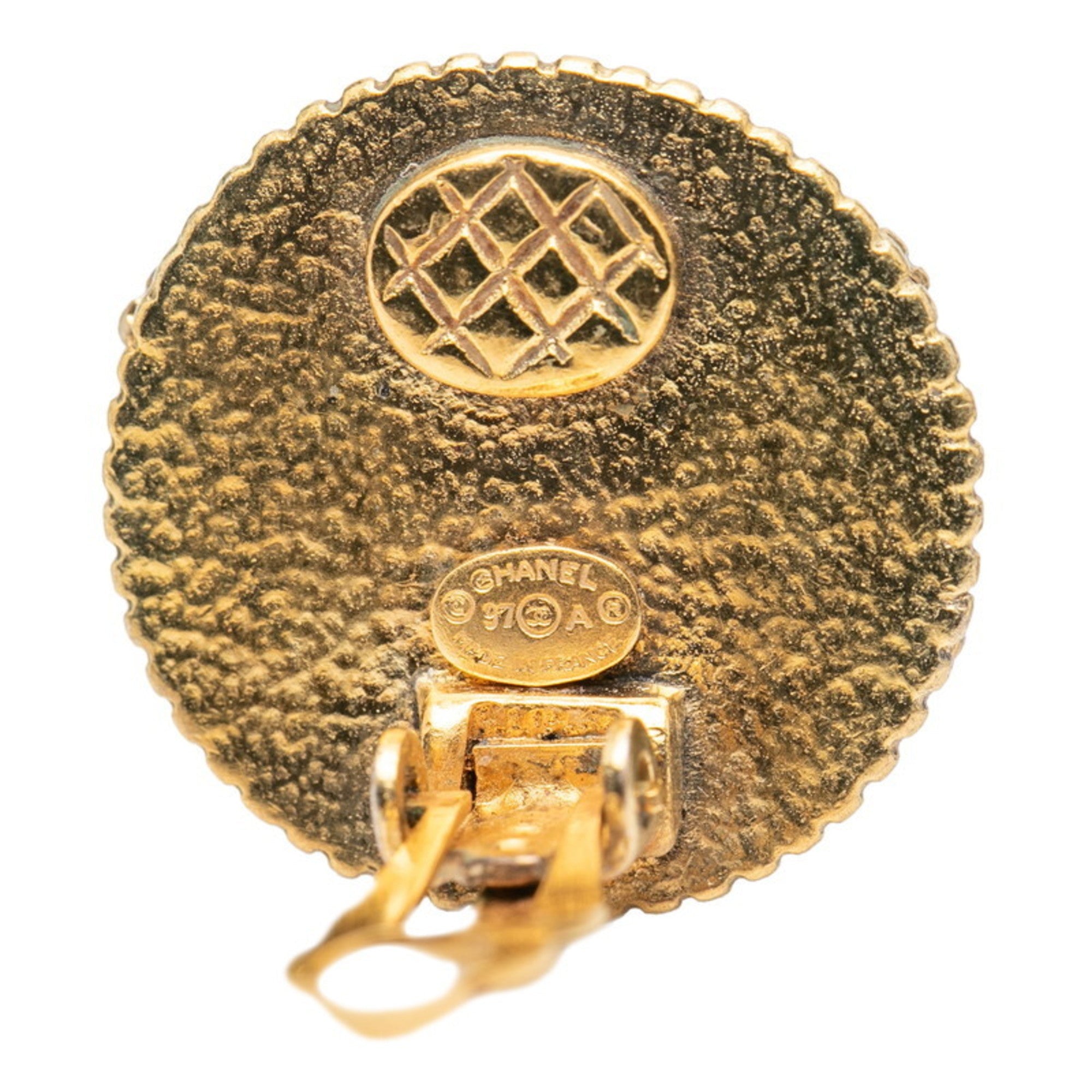 CC Logo Clip-On Earrings Metal Gold-Tone Metal
