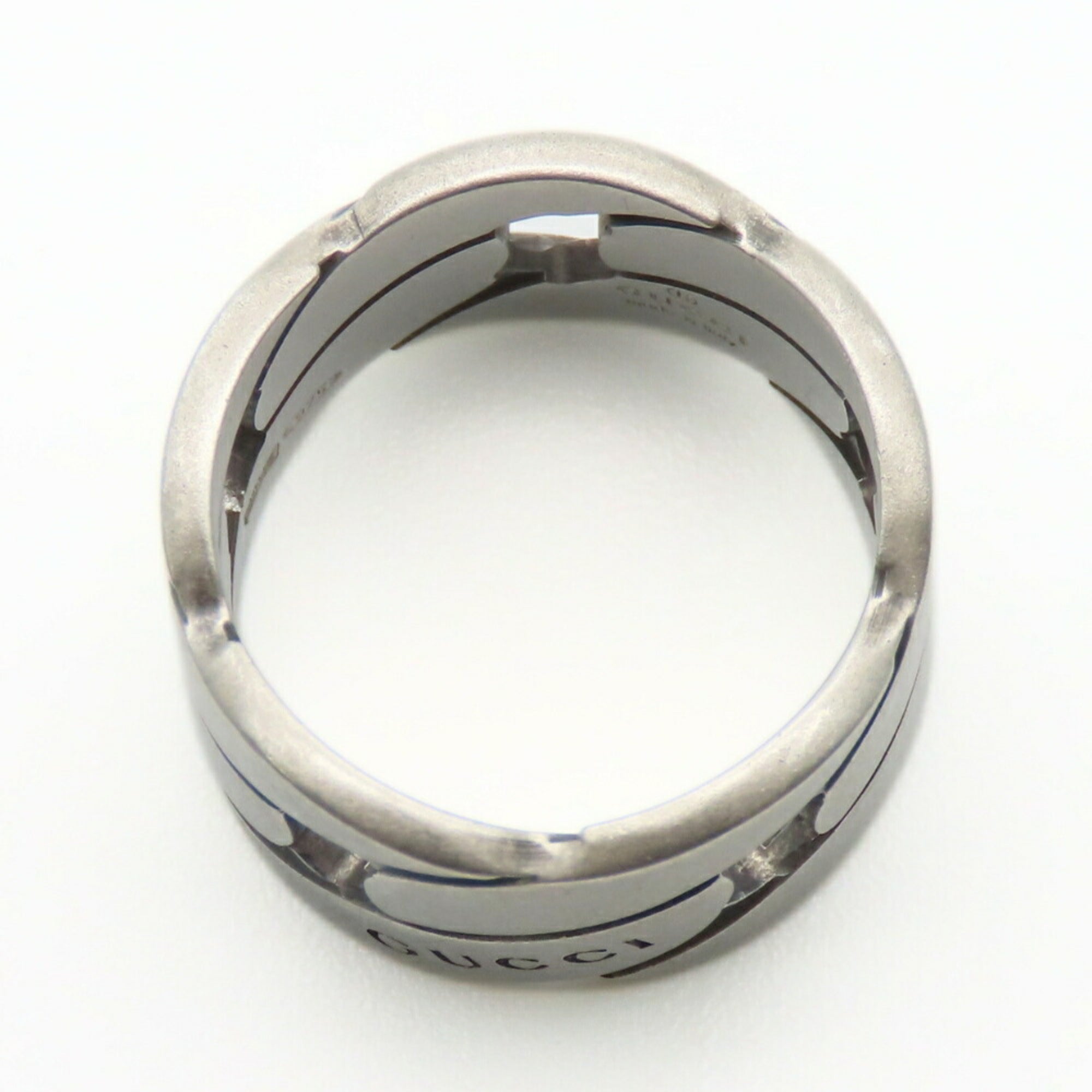 Chain Motif Wide Ring Sterling Silver