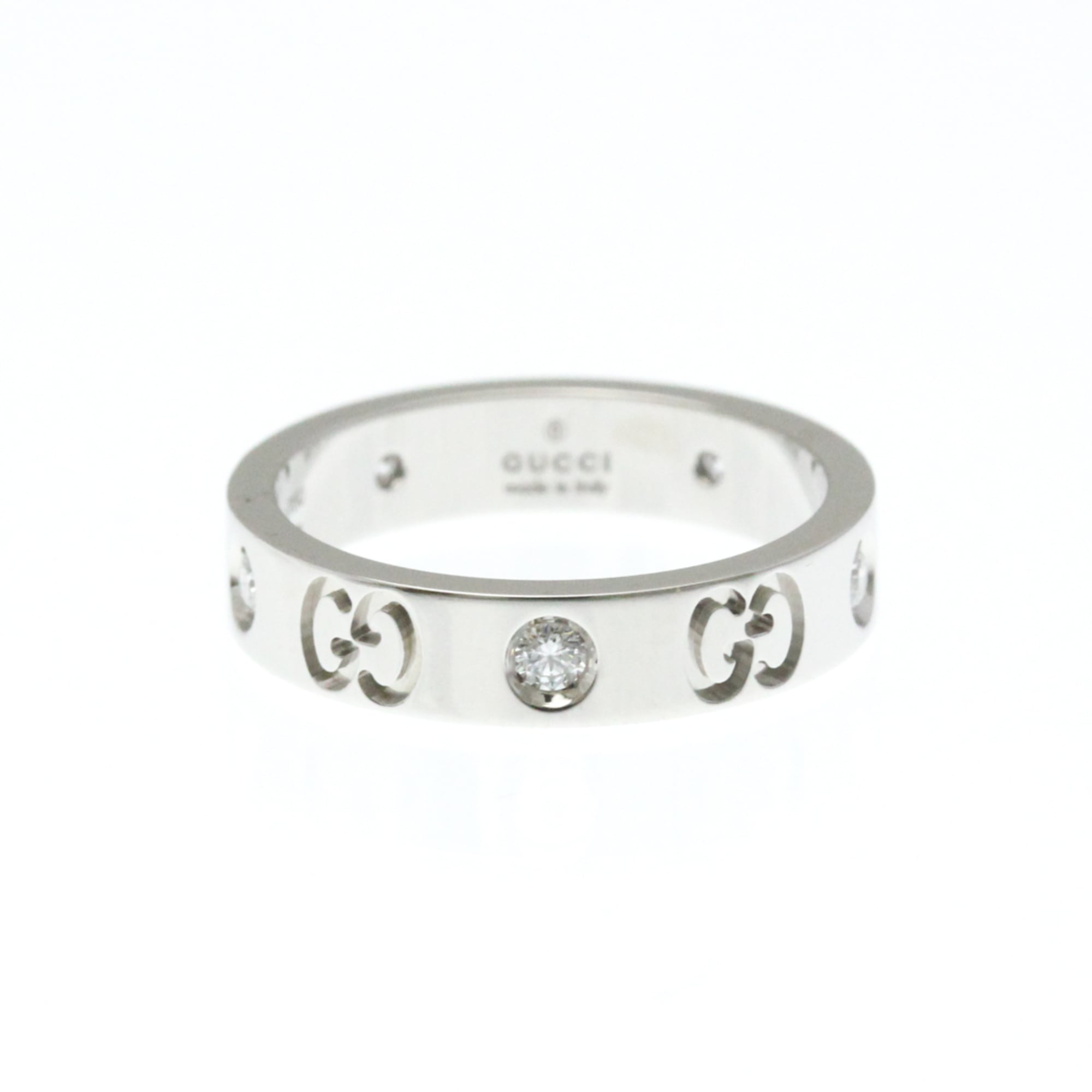 Band Ring 18K White Gold With Diamond