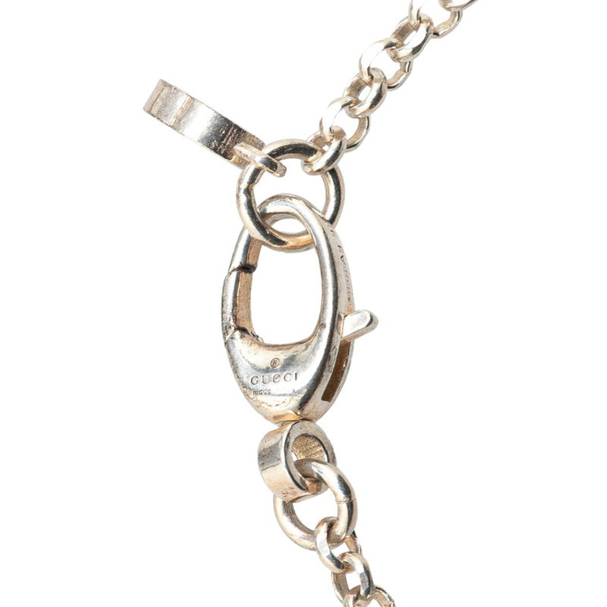 Double G Key Charm Bracelet Sterling Silver