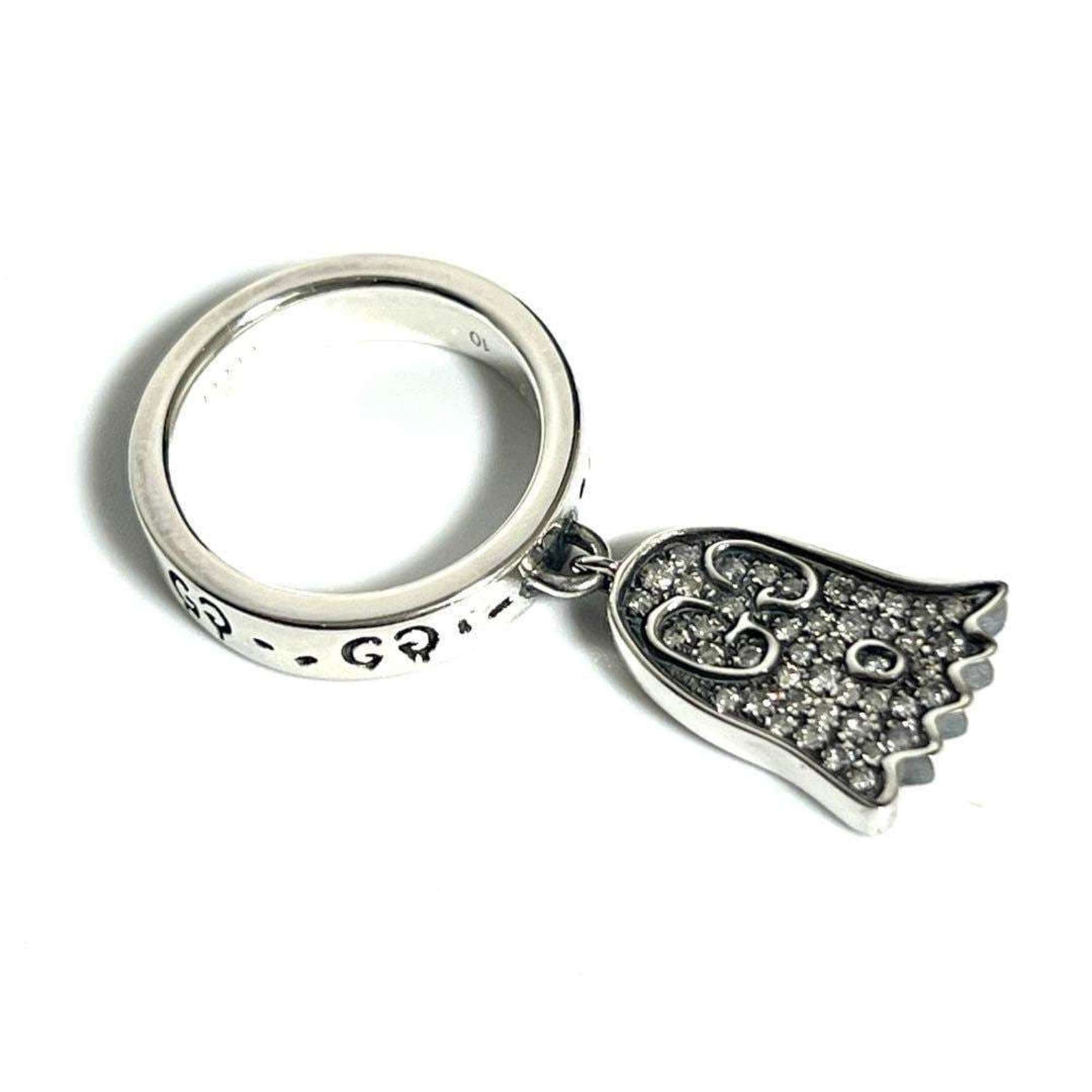 Ghost Ring Sterling Silver With Pave Diamond