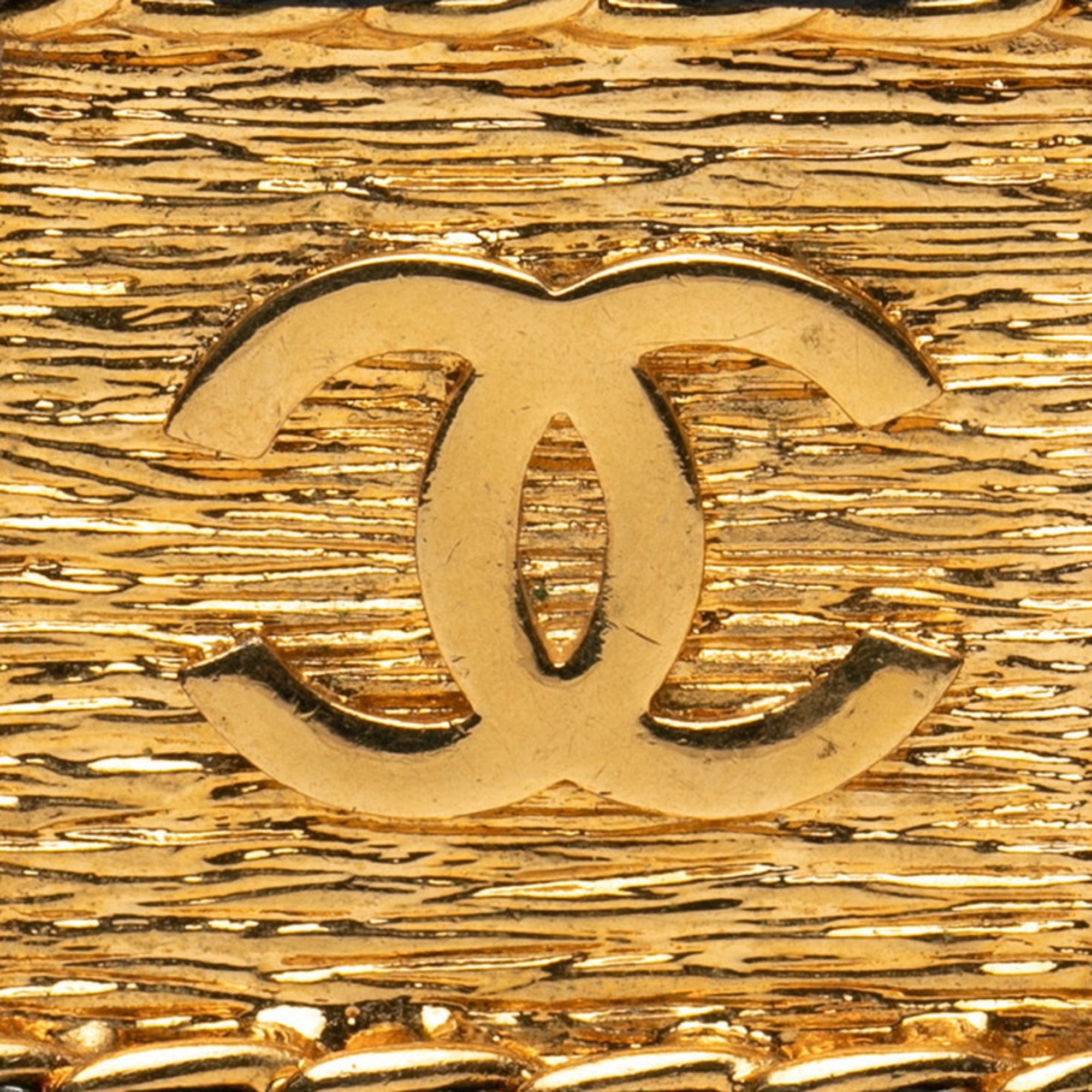 CC Logo Clip-On Earrings Gold-Tone Metal