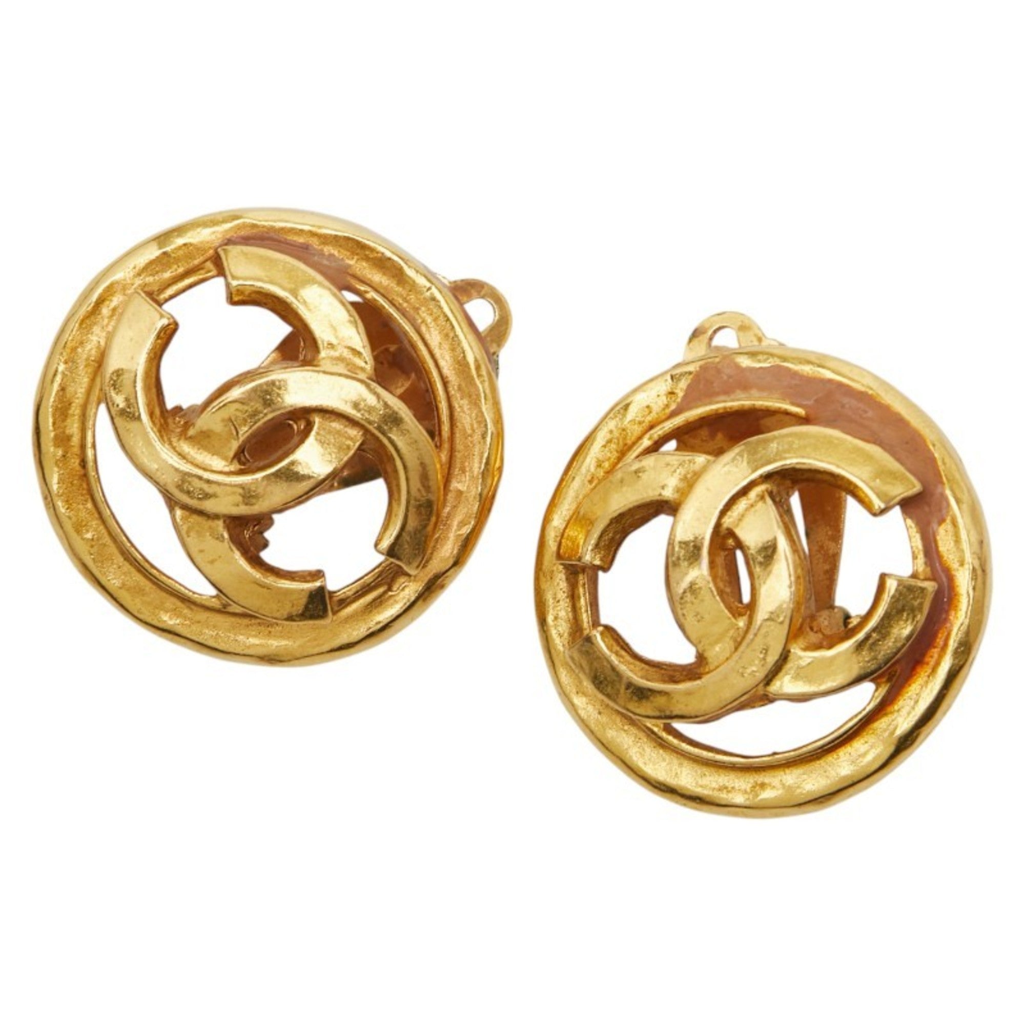CC Logo Clip-On Earrings Metal