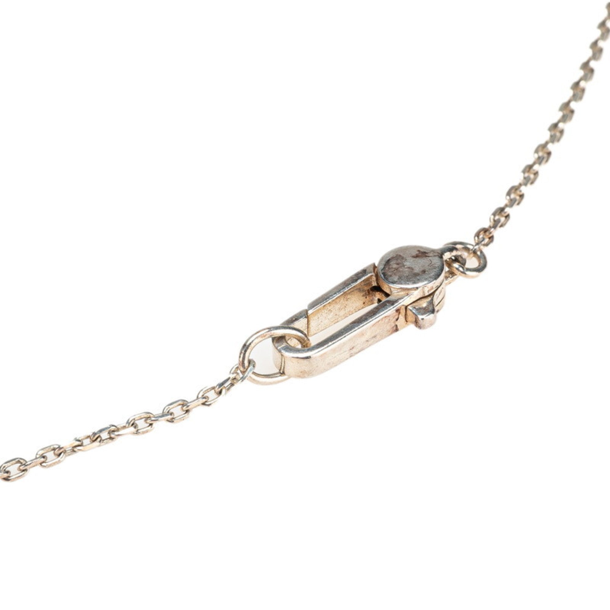 Square Plate Chain Pendant Necklace Sterling Silver