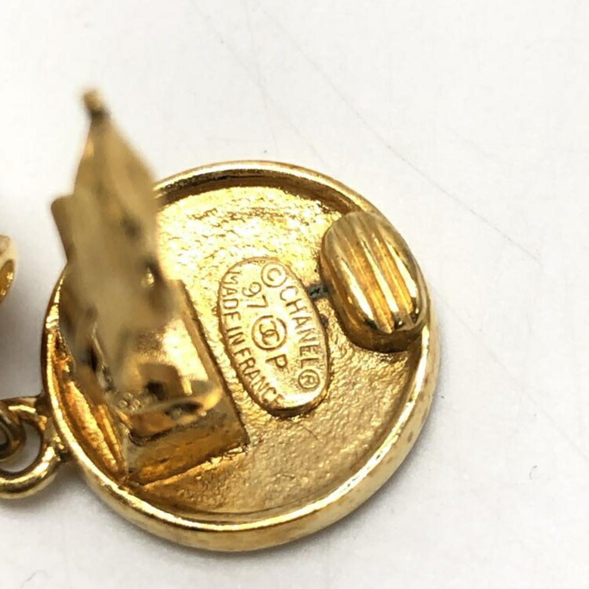 CC Logo Clip-On Earrings Metal