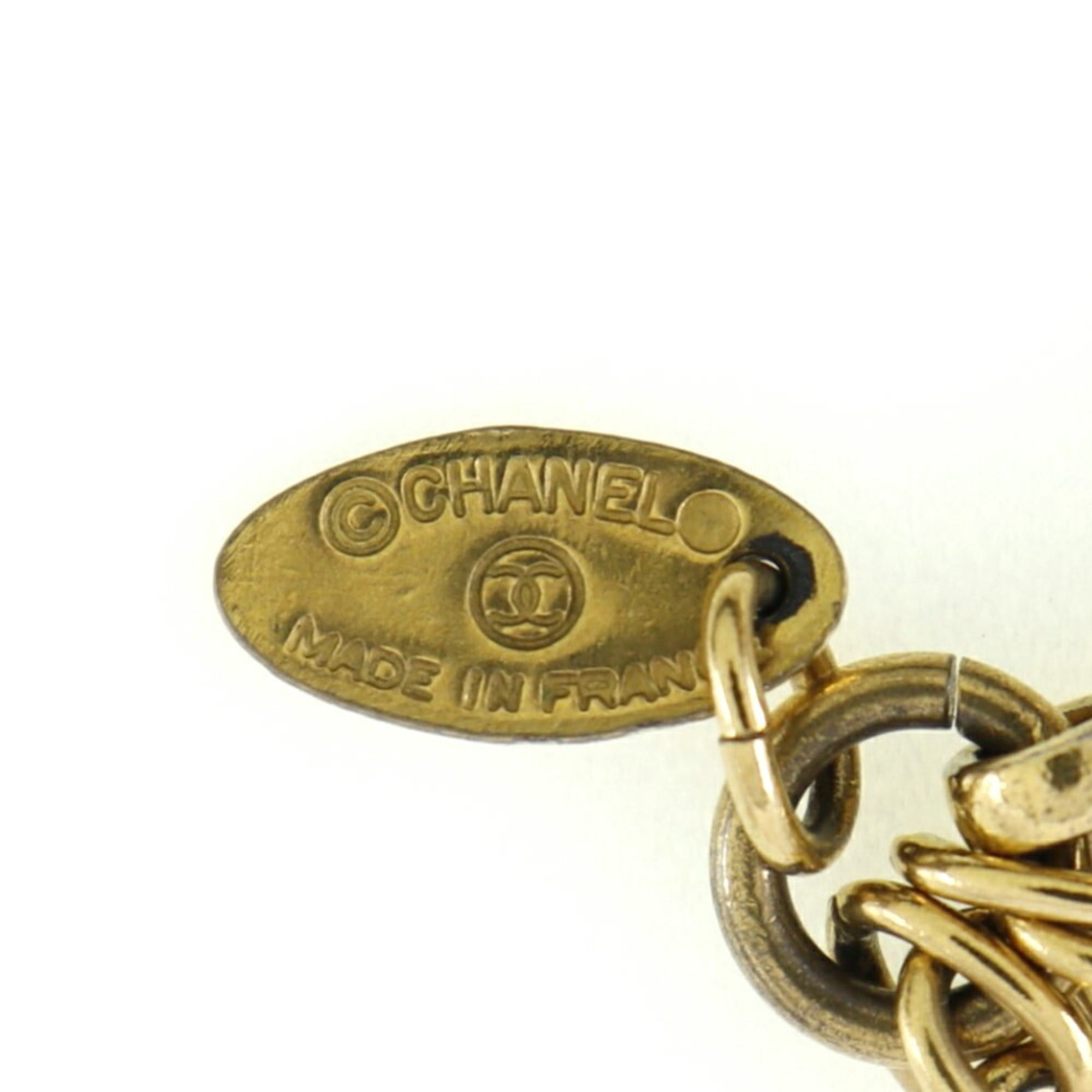 Vintage Loupe Pendant Necklace Metal Double Chain