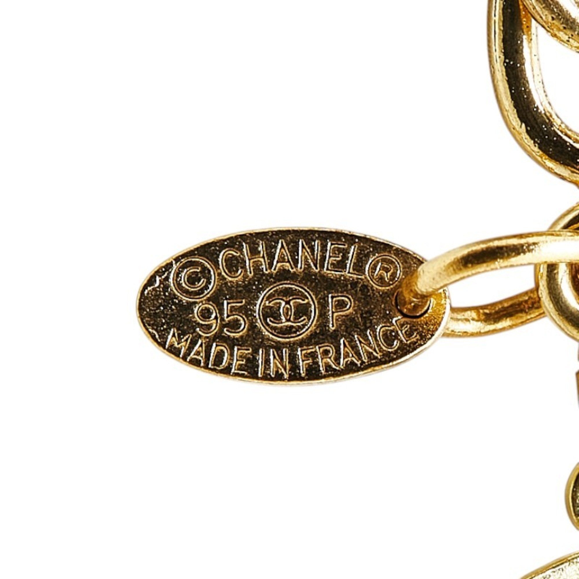 CC Logo Chain Pendant Necklace Metal